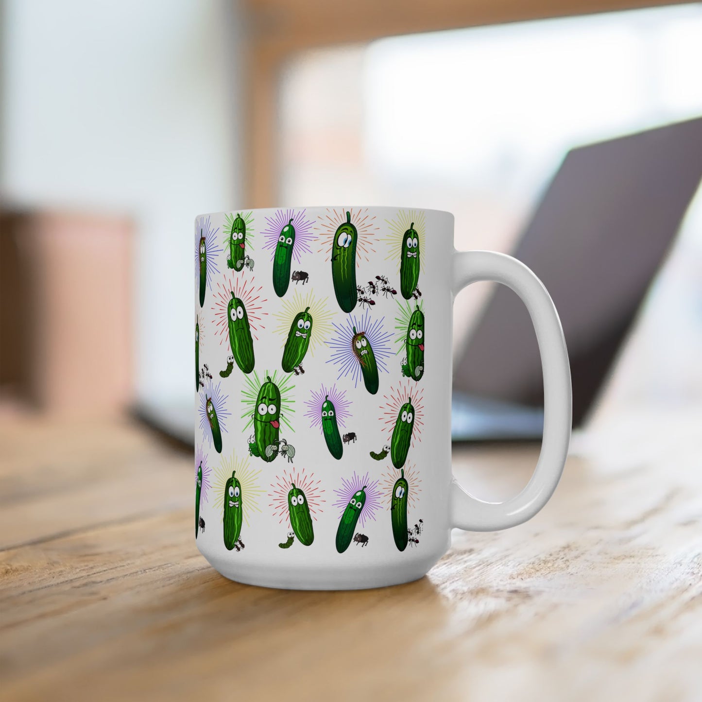 Dill Pickle, The "Dylbug" Ceramic Mug, 11oz and 15oz