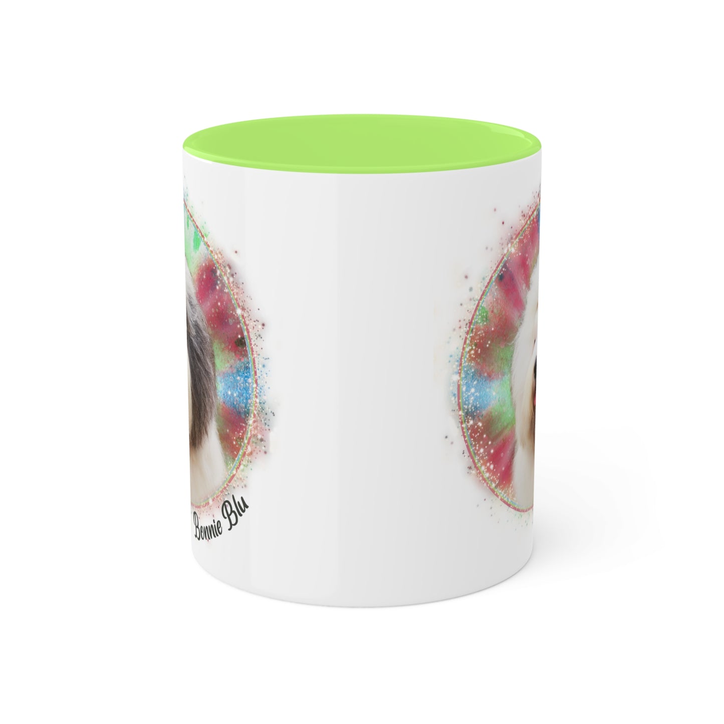 Colorful Tie Dye Pet Photo and Name Mug