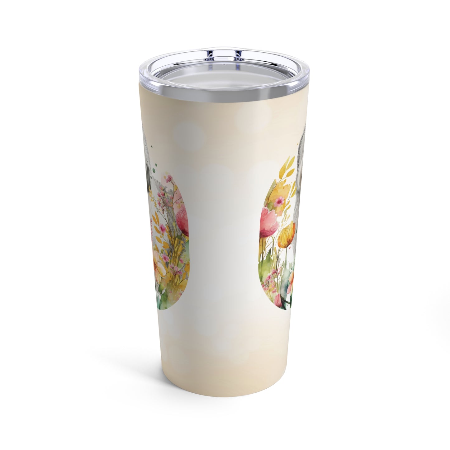 Sheepie in Flowers, 20oz Tumbler