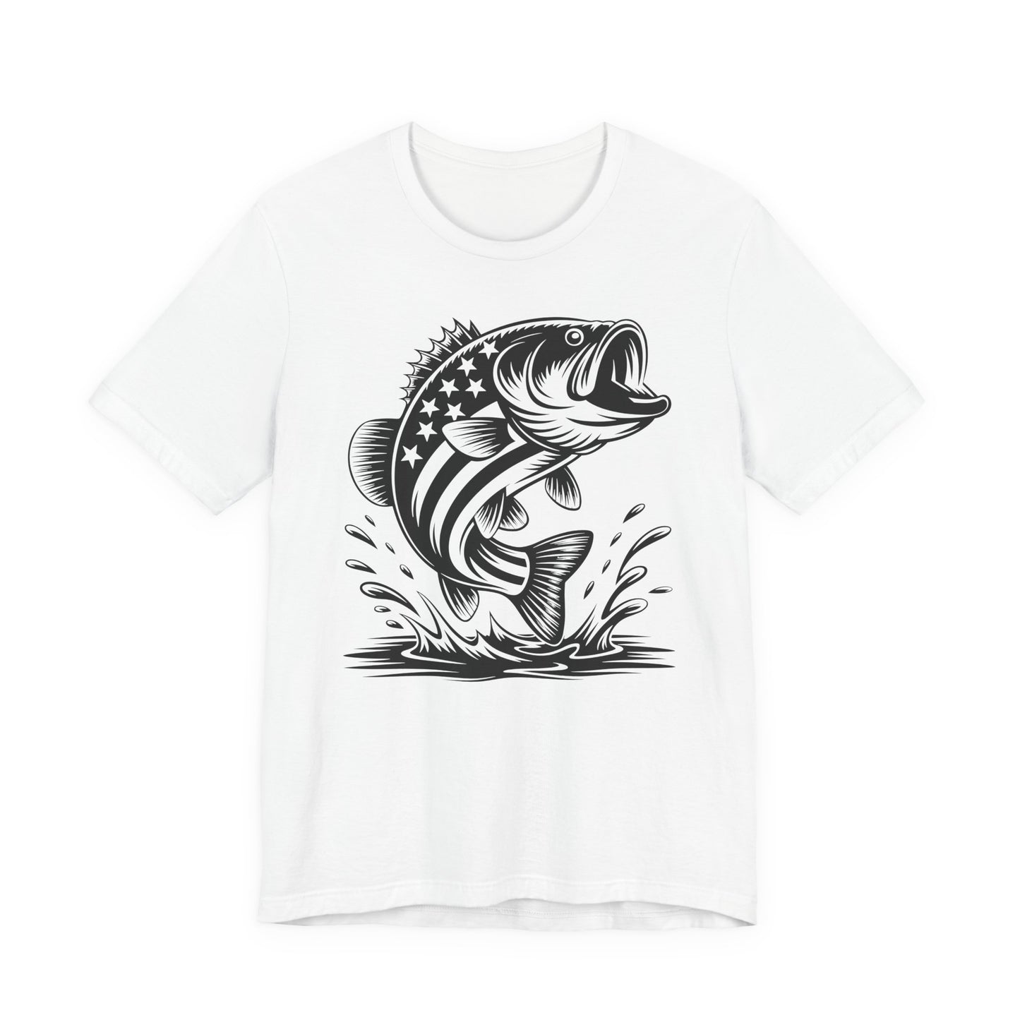 American Flag Bass T-Shirt — Patriotic Fishing Shirt