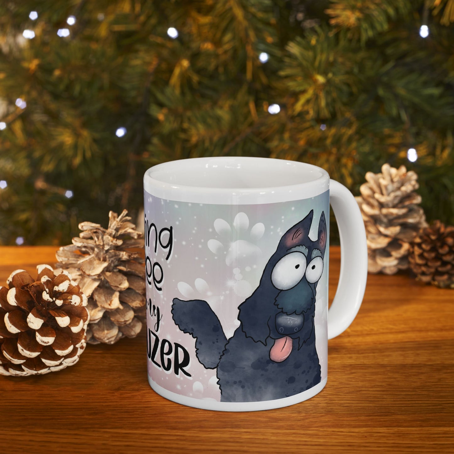 Coffee With My Schnauzer, Ceramic Mug, 11oz, 15oz