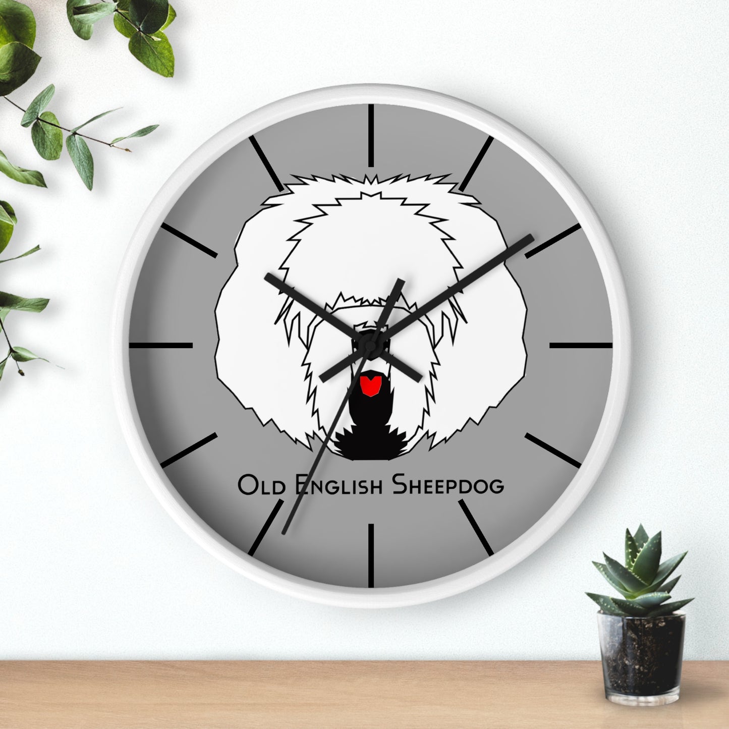 Wall clock, Old English Sheepdog