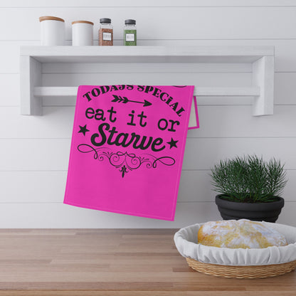 Kitchen Towel, Tea Towels, Funny Dish Towels, Eat or Starve