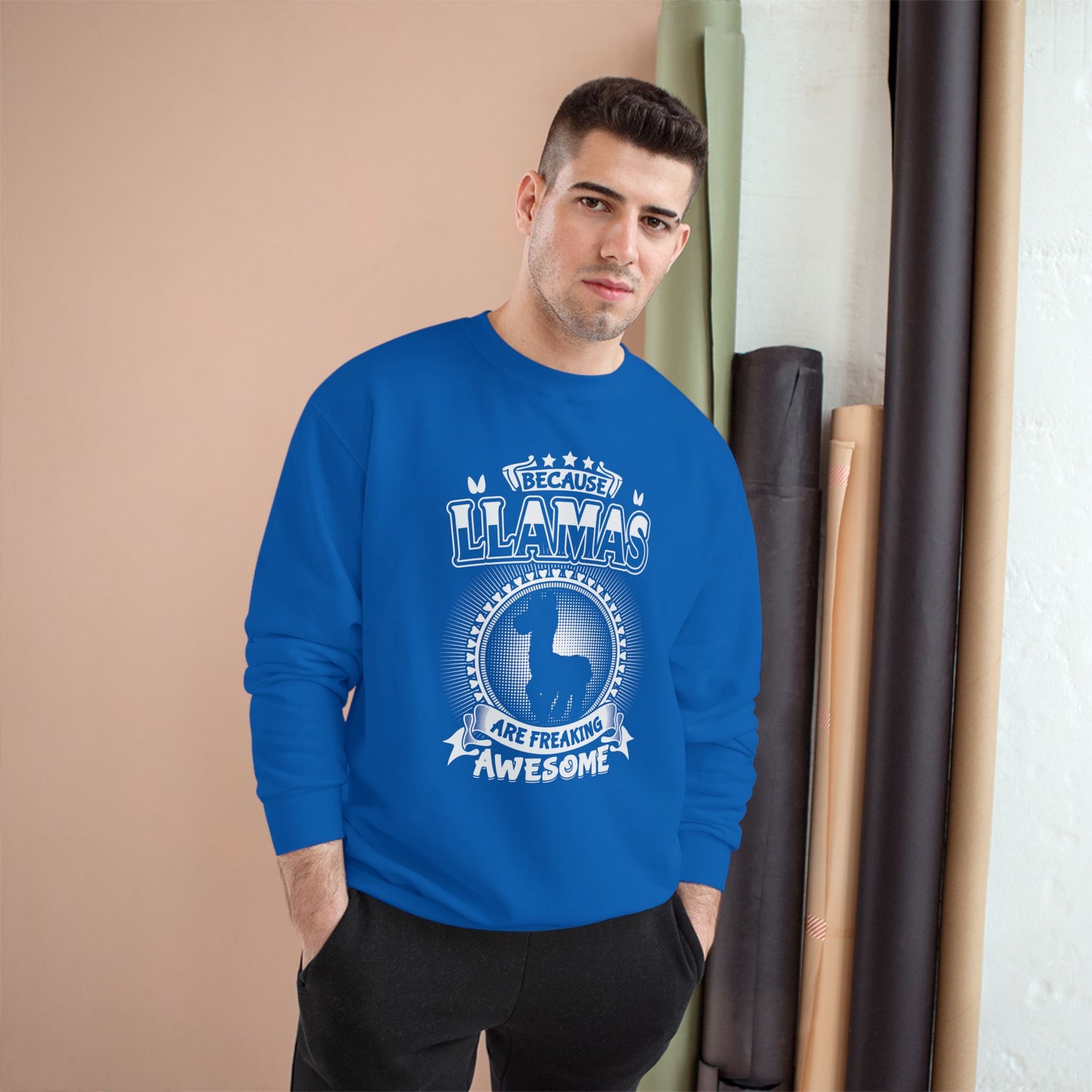 Llama Are Freaking Awesome  — Llama Long Sleeve Champion Crewneck Top