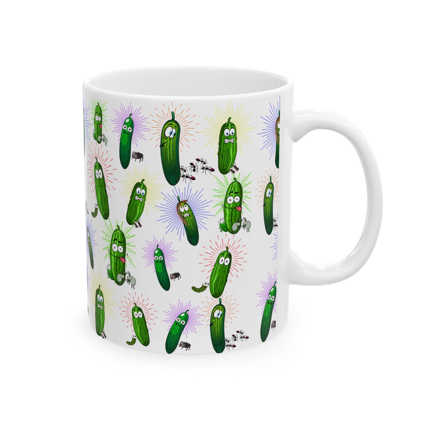 Dill Pickle, The "Dylbug" Ceramic Mug, 11oz and 15oz