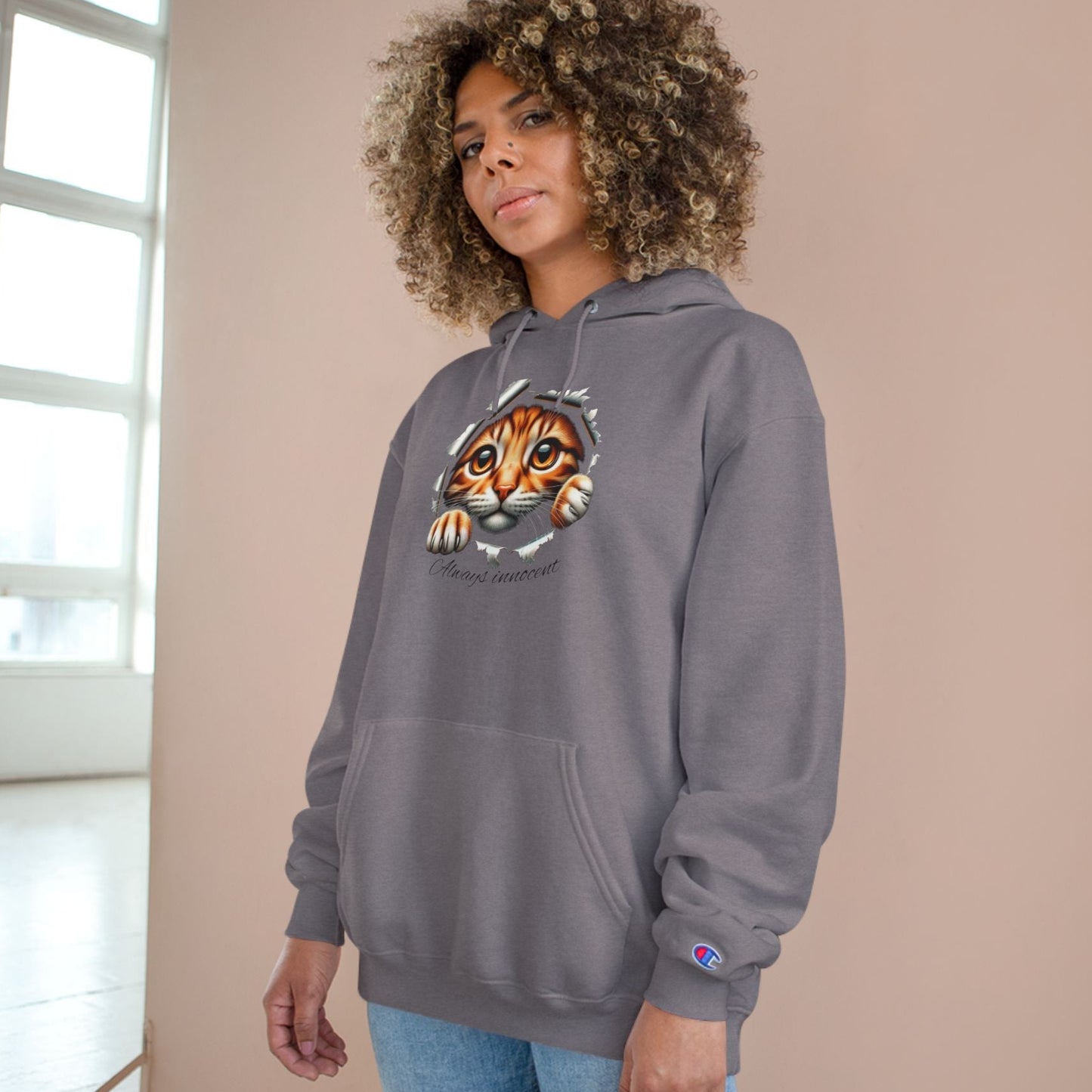 Peekaboo Kitten Champion Hoodie