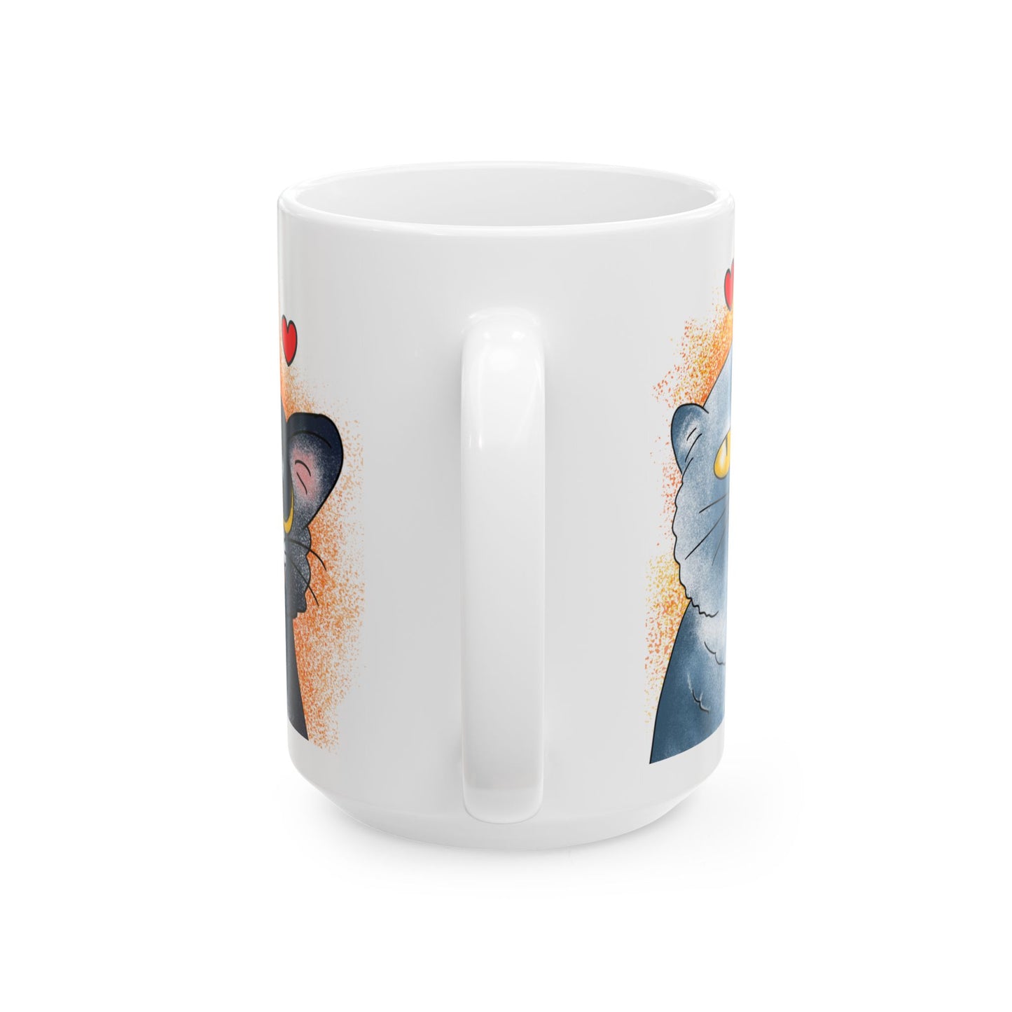 Cat Lover Mug — "Life Is Short, Hug Your Meow" Cute Cat Coffee Cup (11oz/15oz)