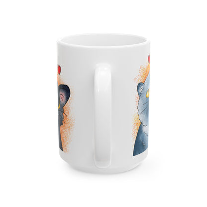 Cat Lover Mug — "Life Is Short, Hug Your Meow" Cute Cat Coffee Cup (11oz/15oz)