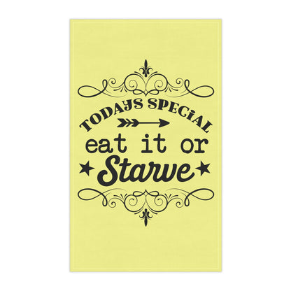 Kitchen Towel, Tea Towels, Funny Dish Towels, Eat or Starve