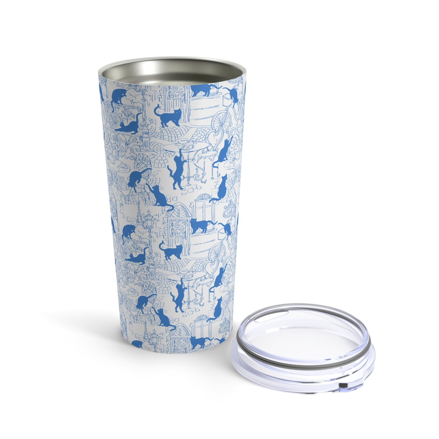 Tumbler, Blue Cat Stainless Steel 20z Tumbler