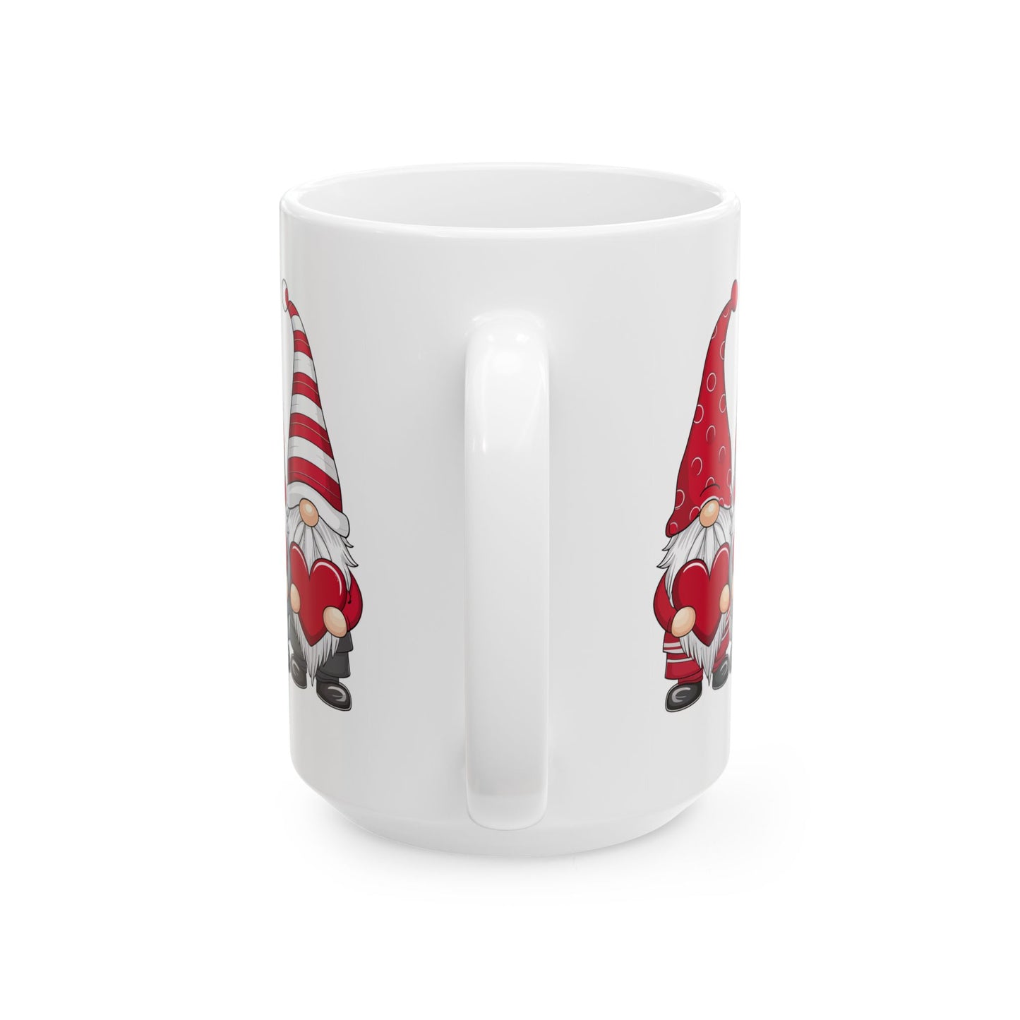 Valentine Gnome Ceramic Mug — 'Love' Heart Coffee Cup (11oz & 15oz)