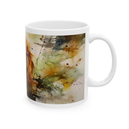 Irish Setter Ceramic Mug — Watercolor Portrait, Irish Setter Coffee Cup (11oz & 15oz)