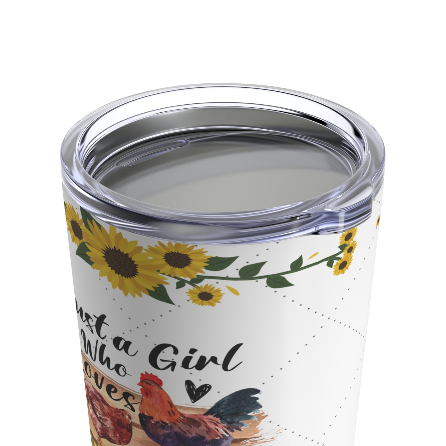 Insulated Chicken Tumbler, Just a Girl Who Loves Chickens, 20oz