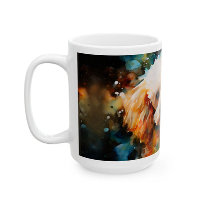 Poodle Coffee Mug — Colorful Watercolor Poodle Ceramic Mug (11oz, 15oz)