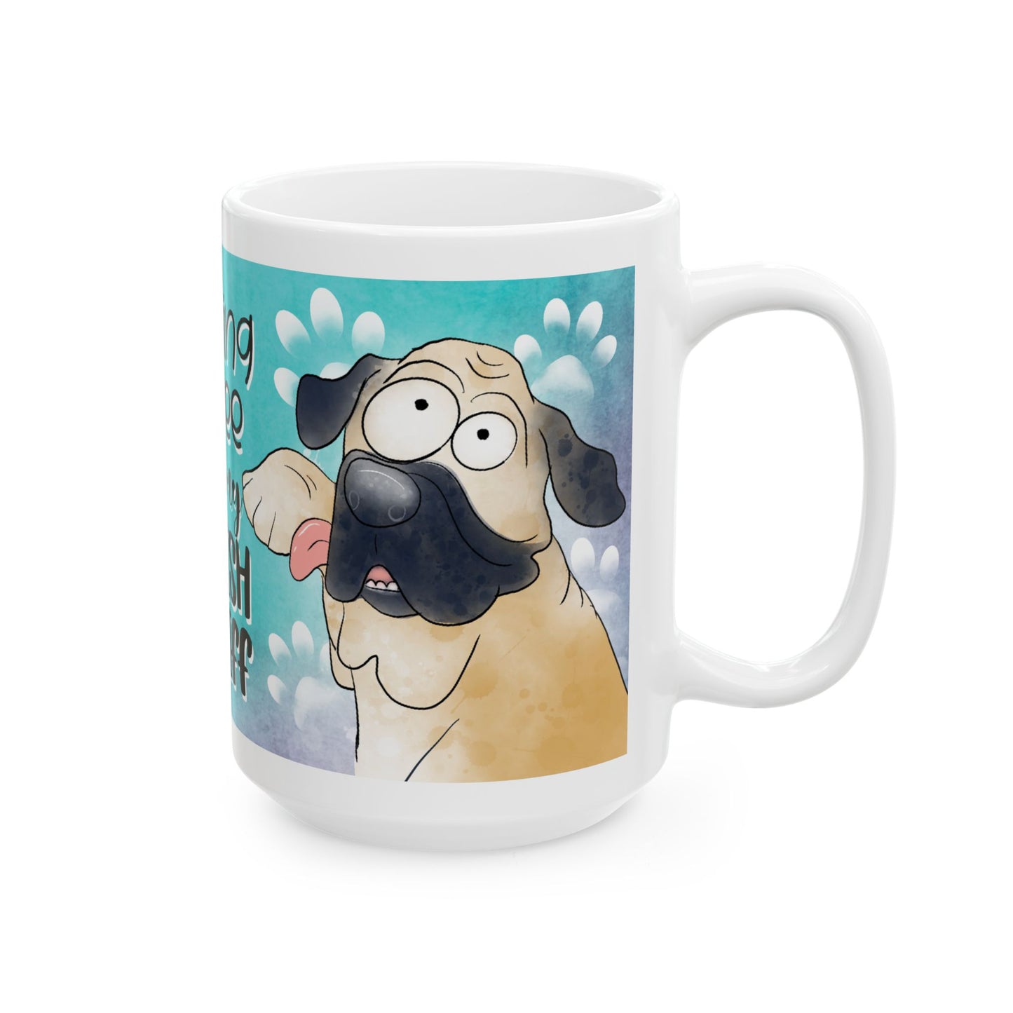 English Mastiff Morning Coffee, Ceramic Mug, 11oz, 15oz