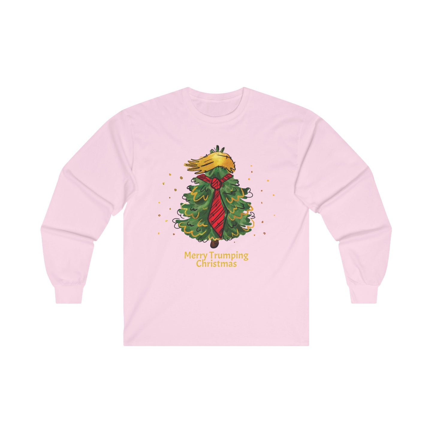 Trump Christmas Tree, Unisex, Long Sleeve Cotton Tee