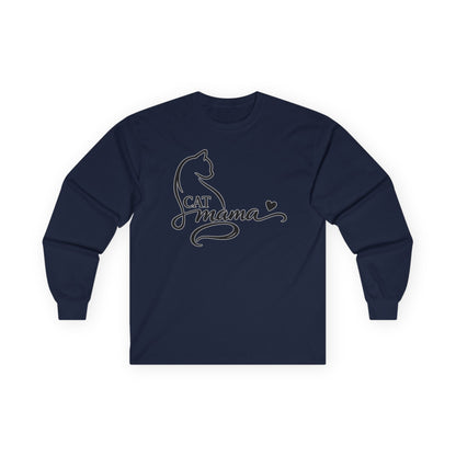 Cat Momma Long-Sleeve Tee - Kitty Cat Lover Long Sleeve Gildan Tee
