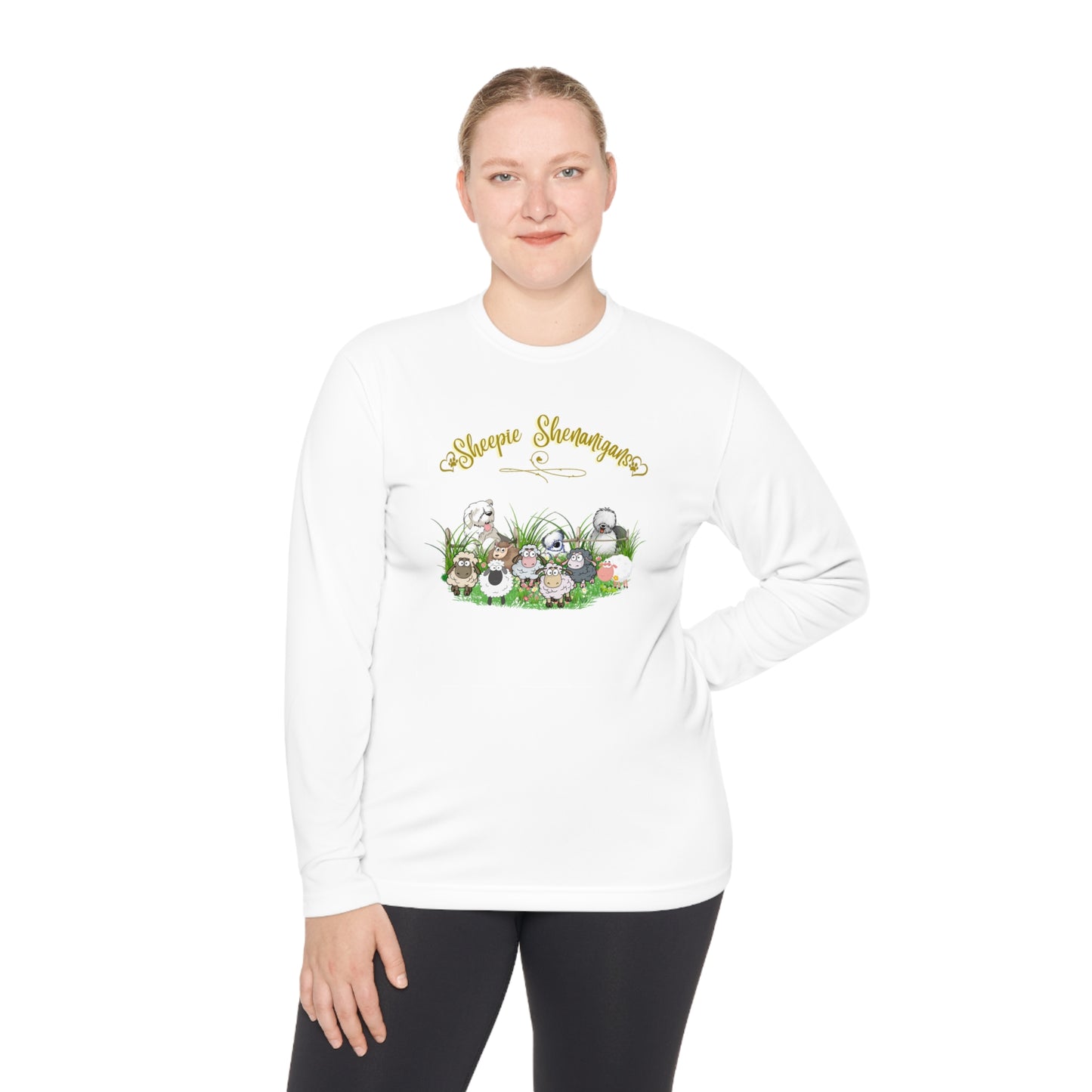 Sheepie Shenanigan Long Sleeve Top, Old English Sheepdog