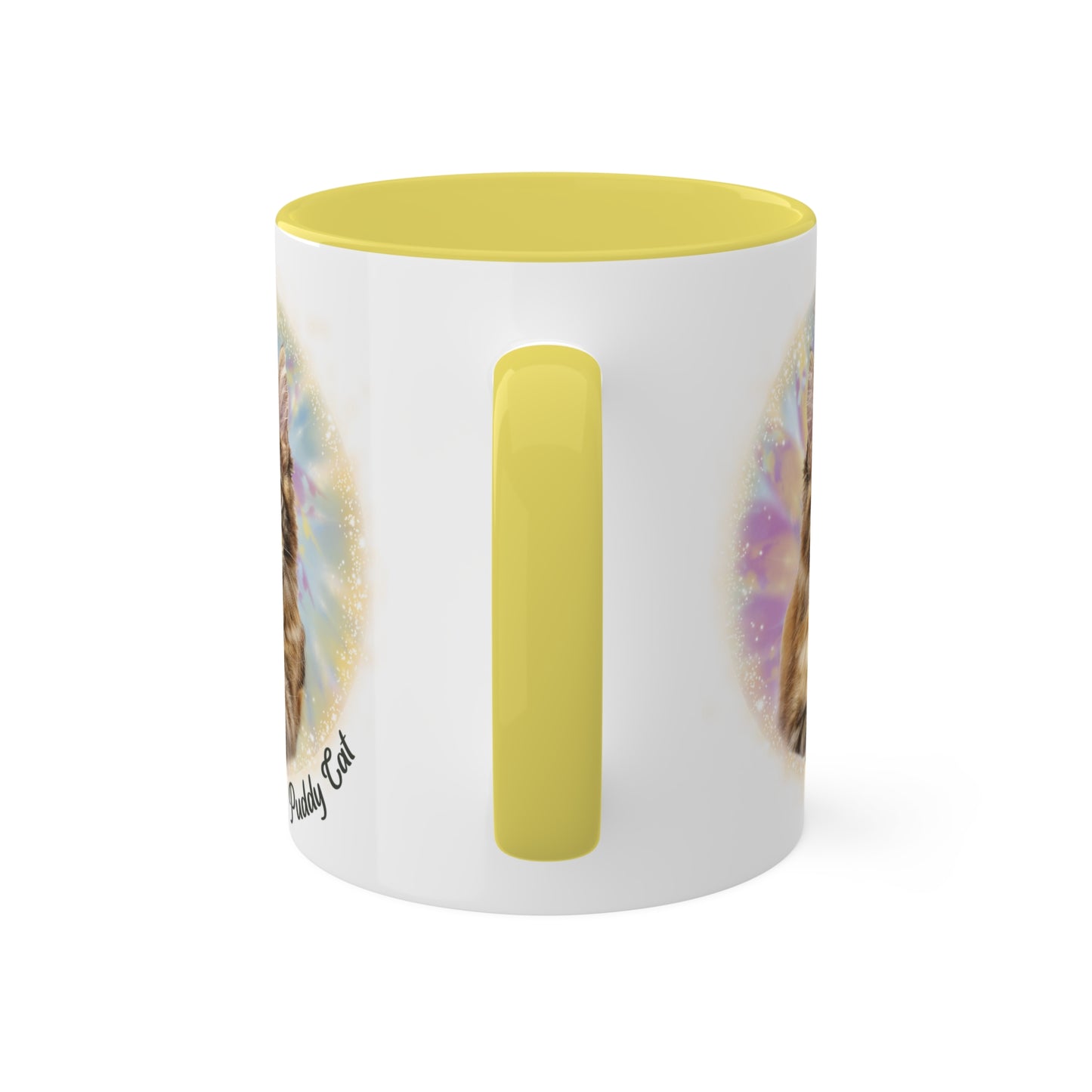 Pastel Tie Dye Pet Photo and Name Mug