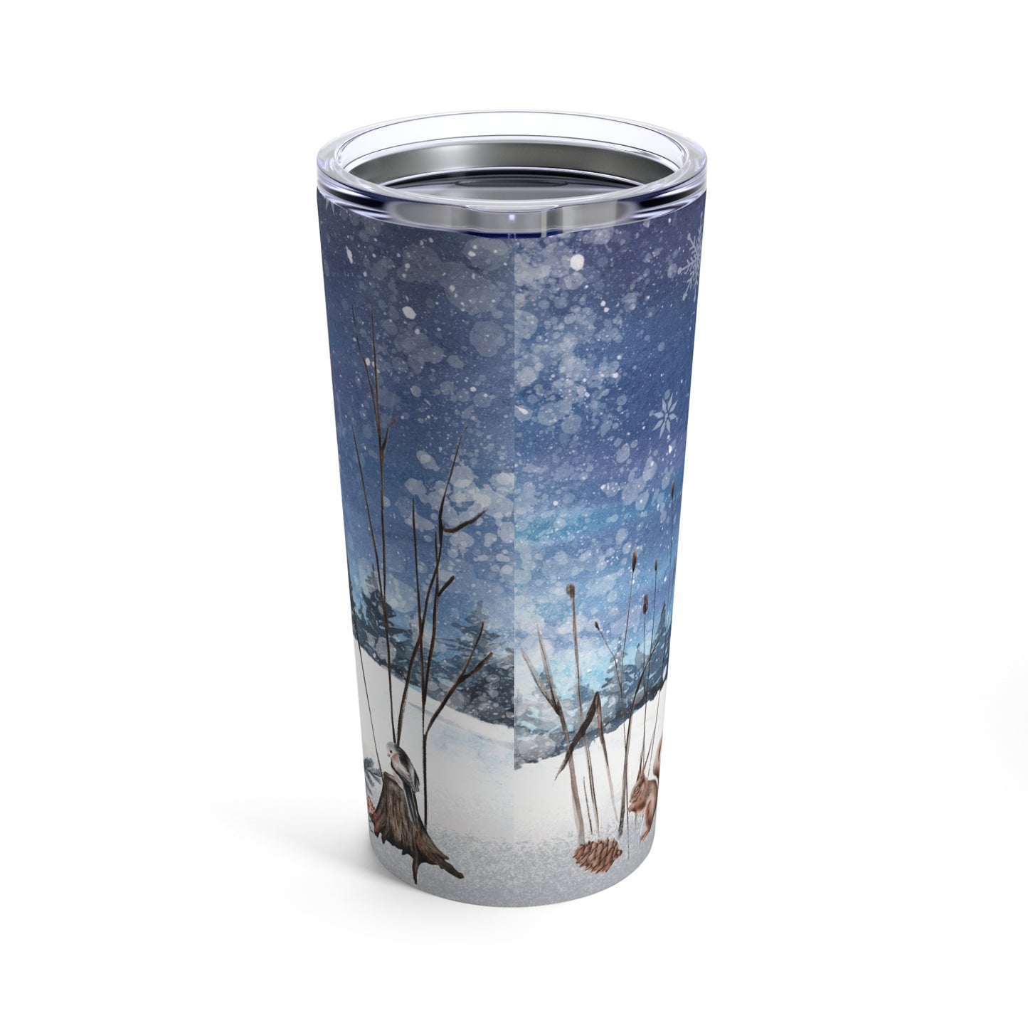 Christmas Tumbler, Reindeer Stainless Steel 20oz Tumbler