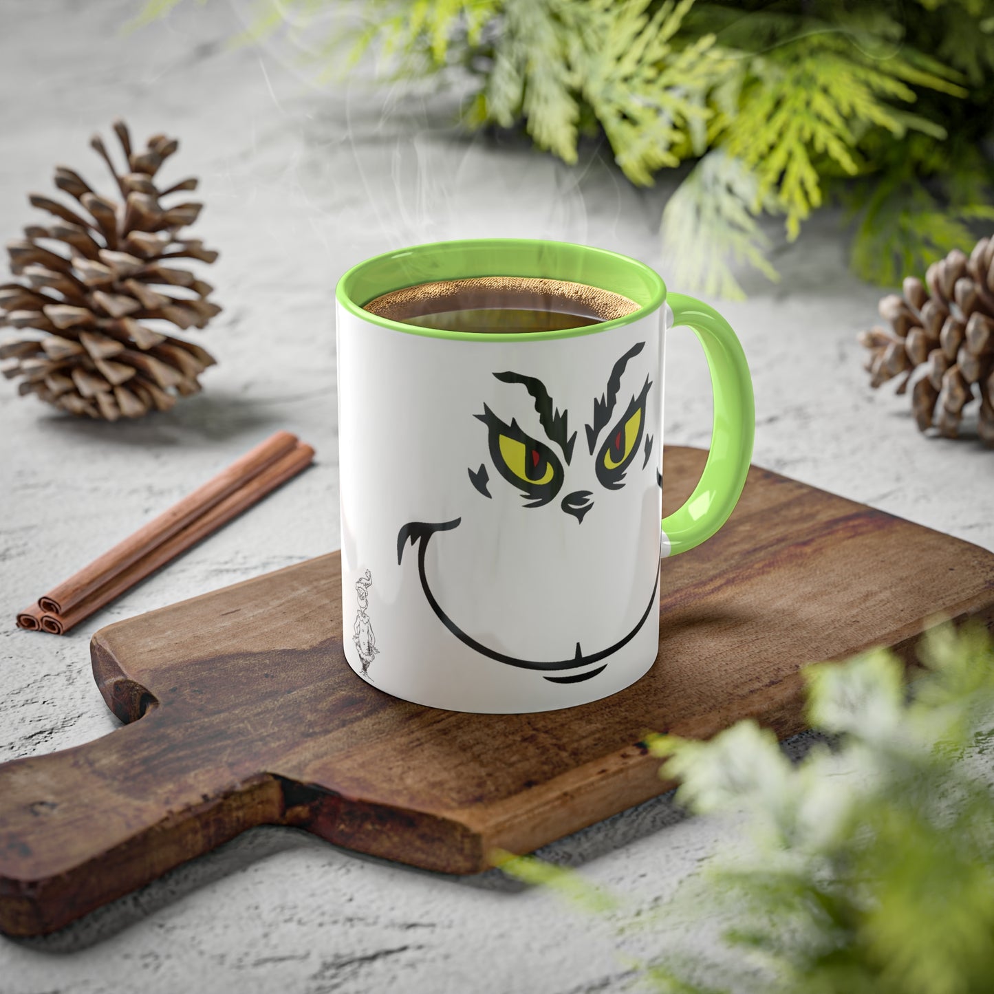 Grinchie Christmas Mug, 11oz, Accent Colors