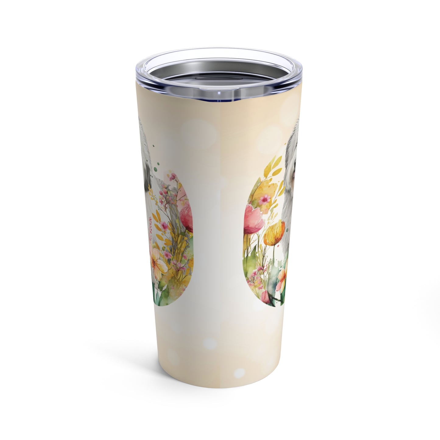 Sheepie in Flowers, 20oz Tumbler