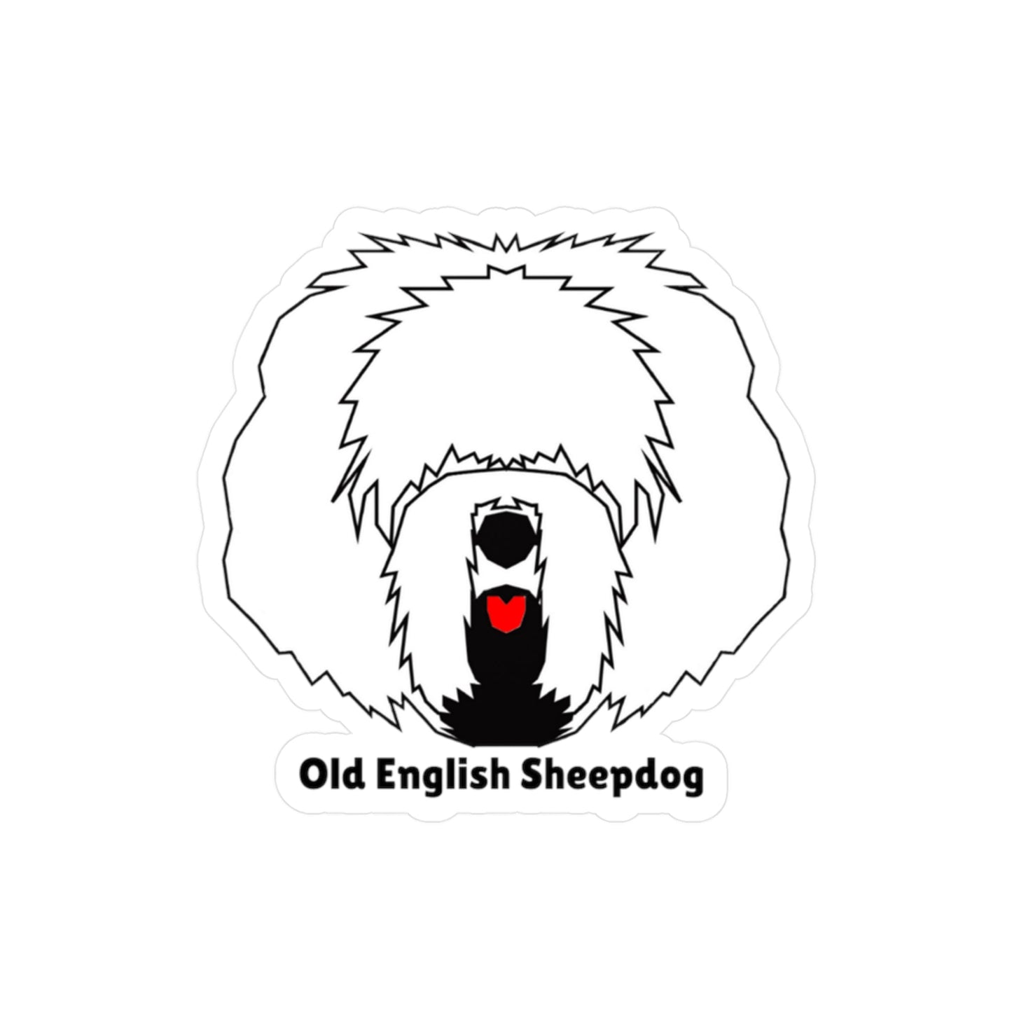 Car or Window Vinyl Old English Sheepdog Decals, Old English Sheepdog