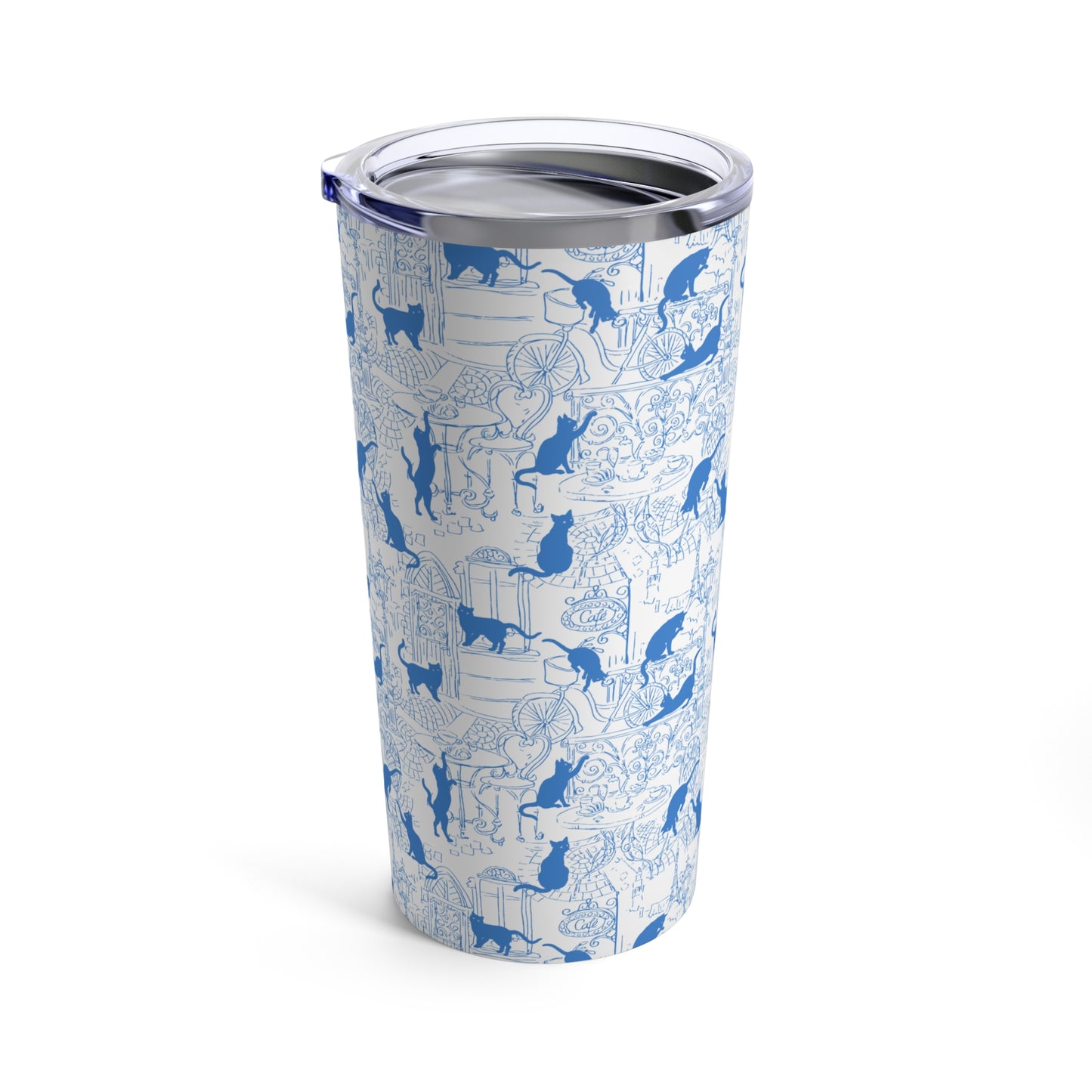 Tumbler, Blue Cat Stainless Steel 20z Tumbler