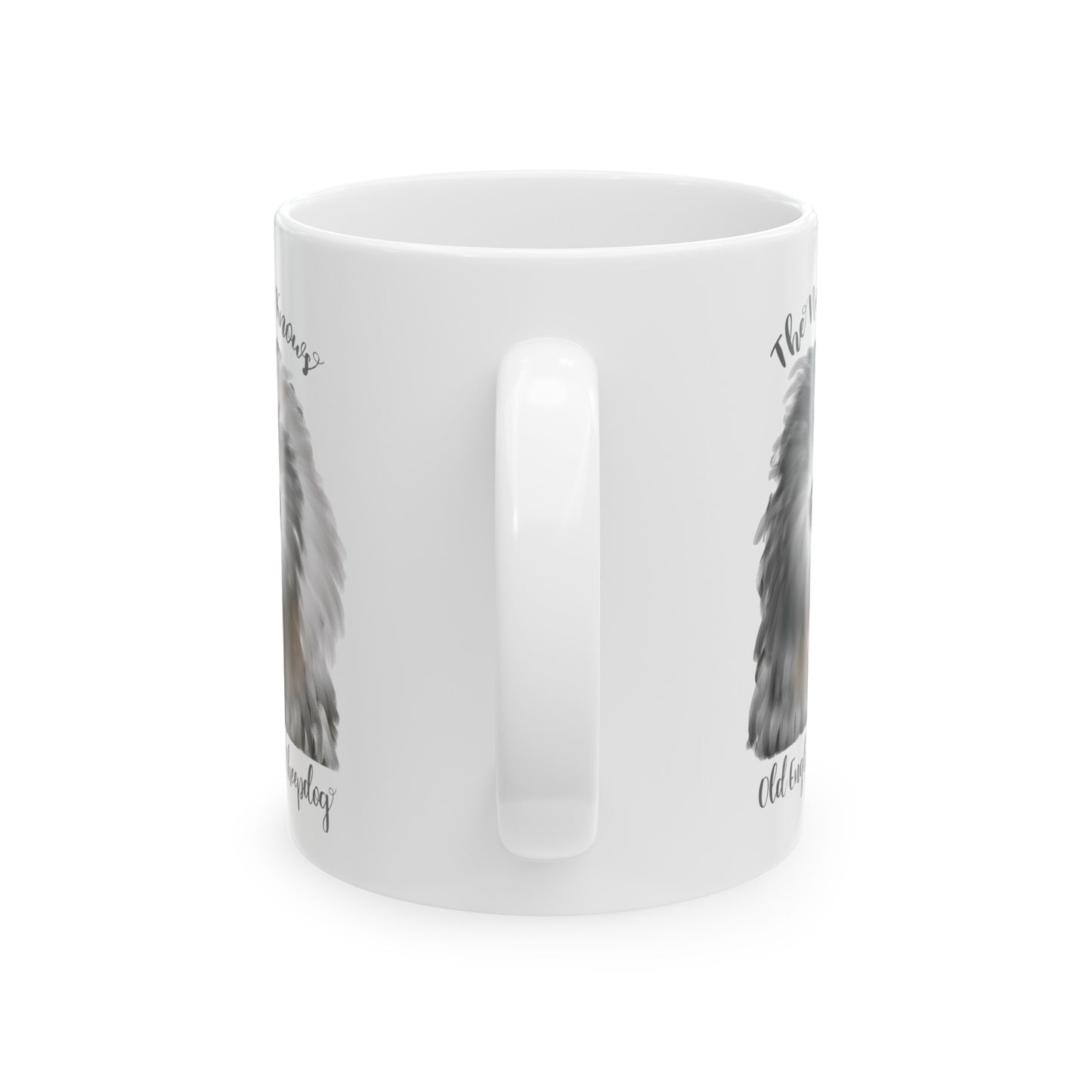 The Nose Knows, Old English Sheepdog Coffee Mug