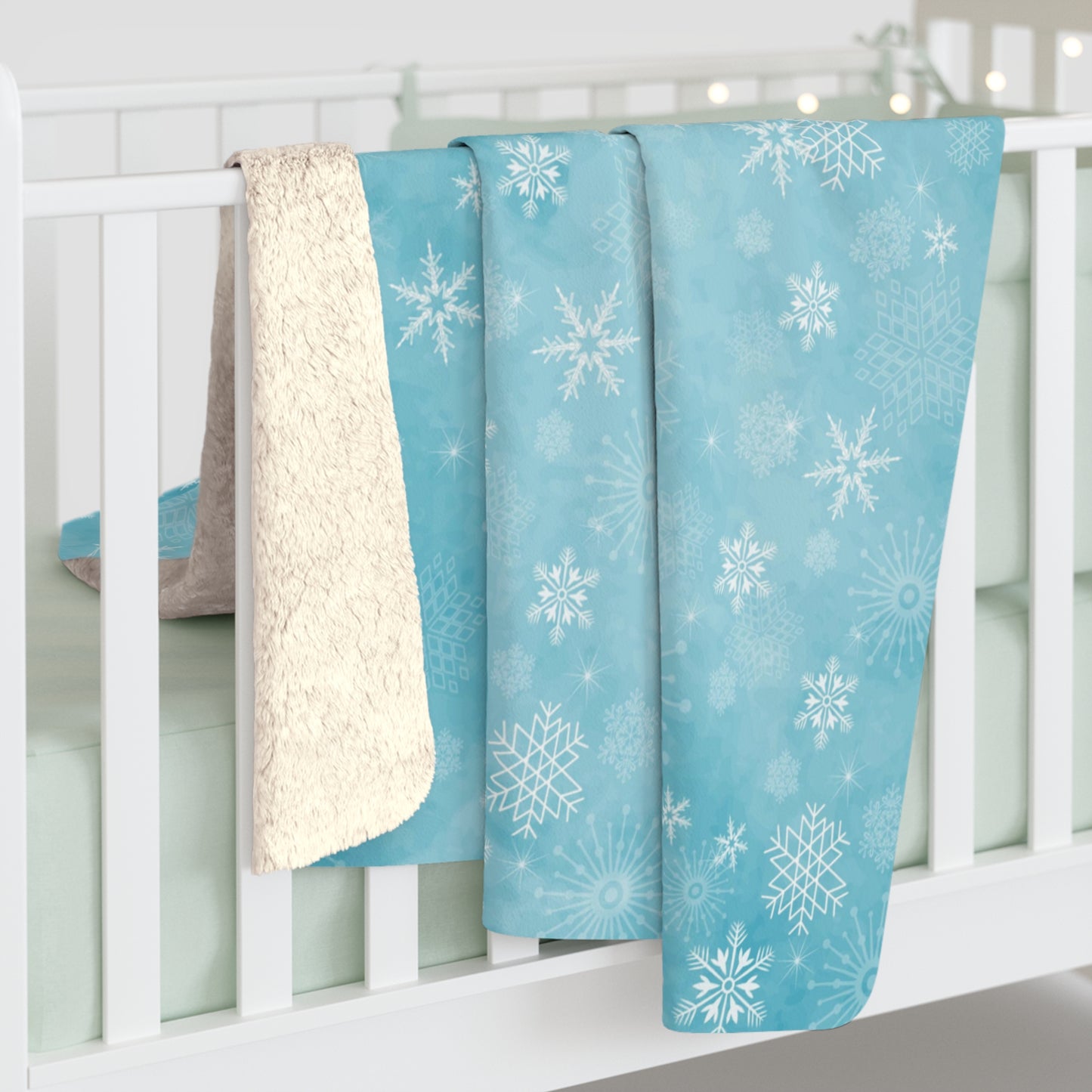 Snowflakes Light Blue Backing