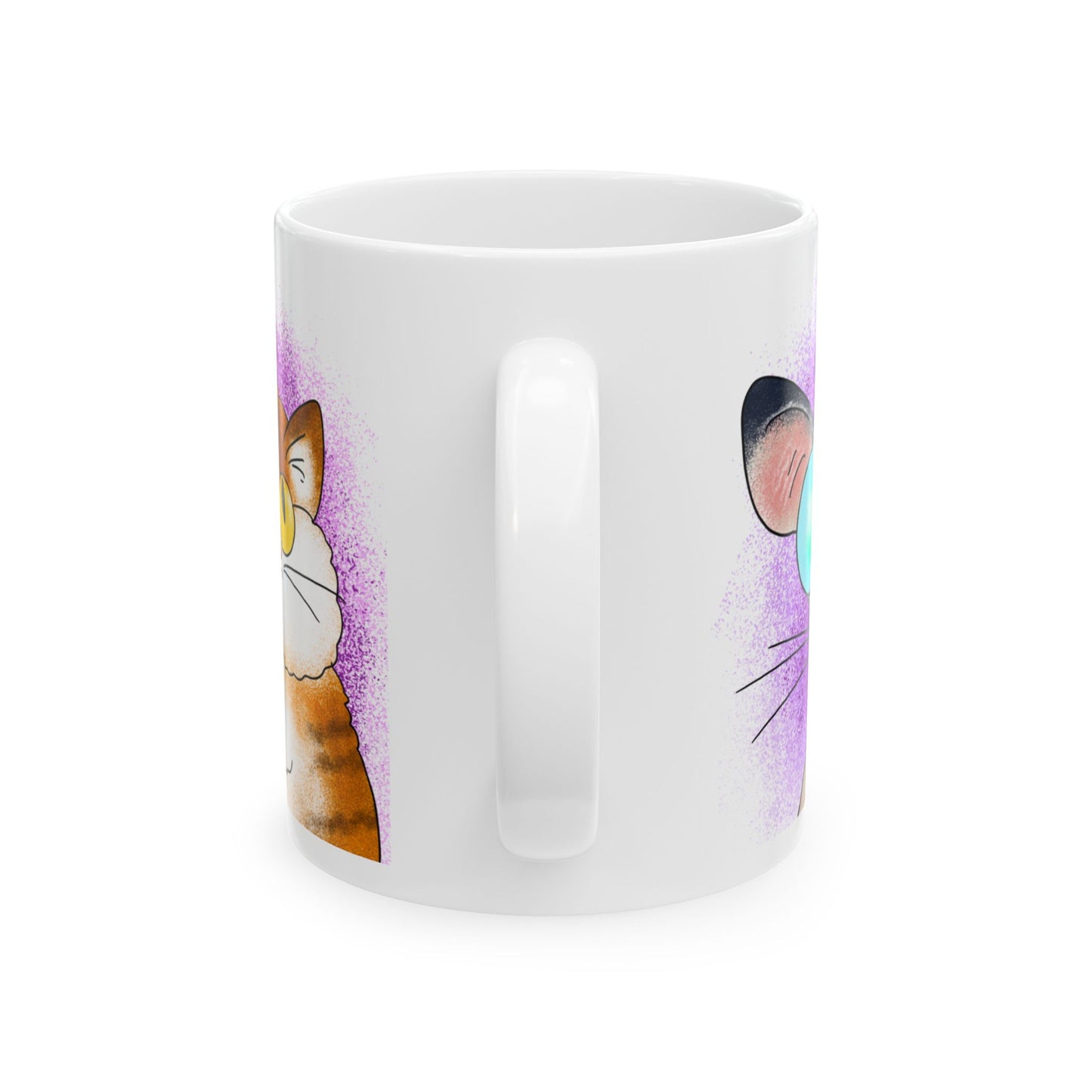 Cat Lovers Mug — “Life Is Short Hug Your Meow and Enjoy a Nice Cup of Happiness” Ceramic Coffee Cup