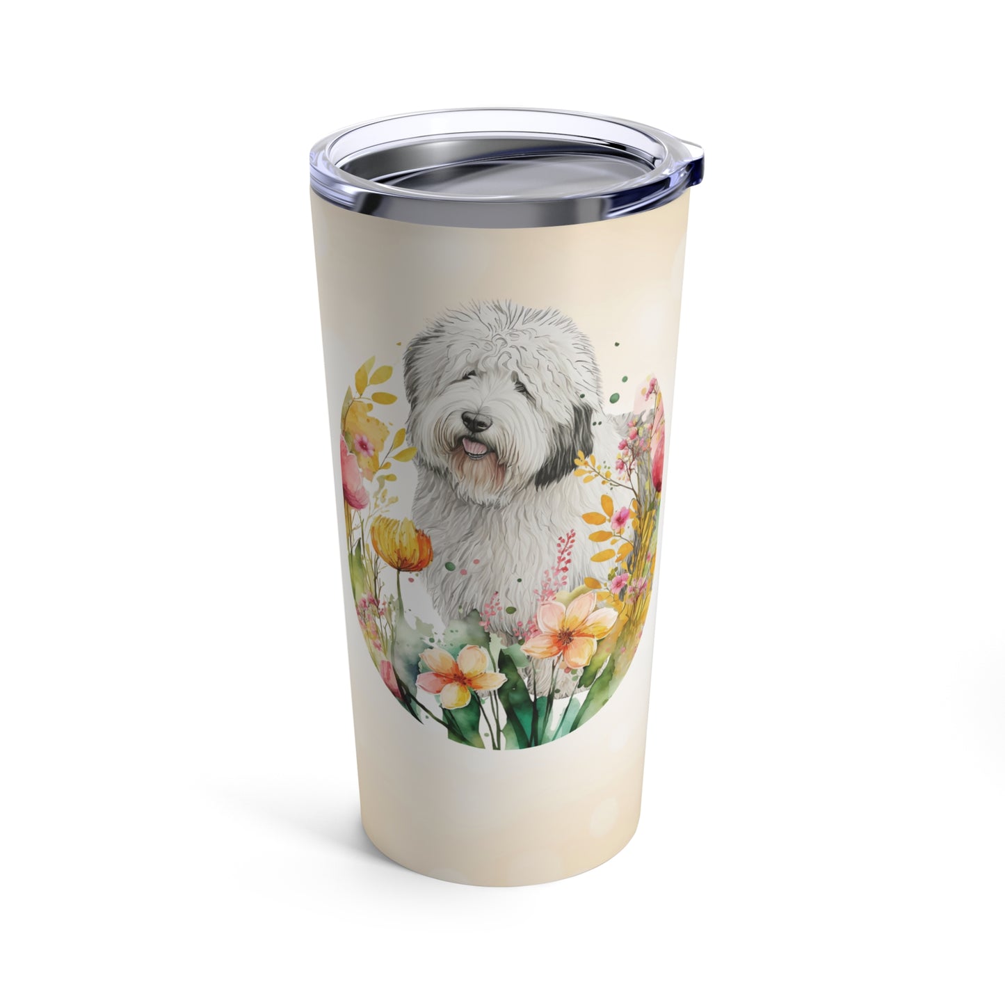 Sheepie in Flowers, 20oz Tumbler