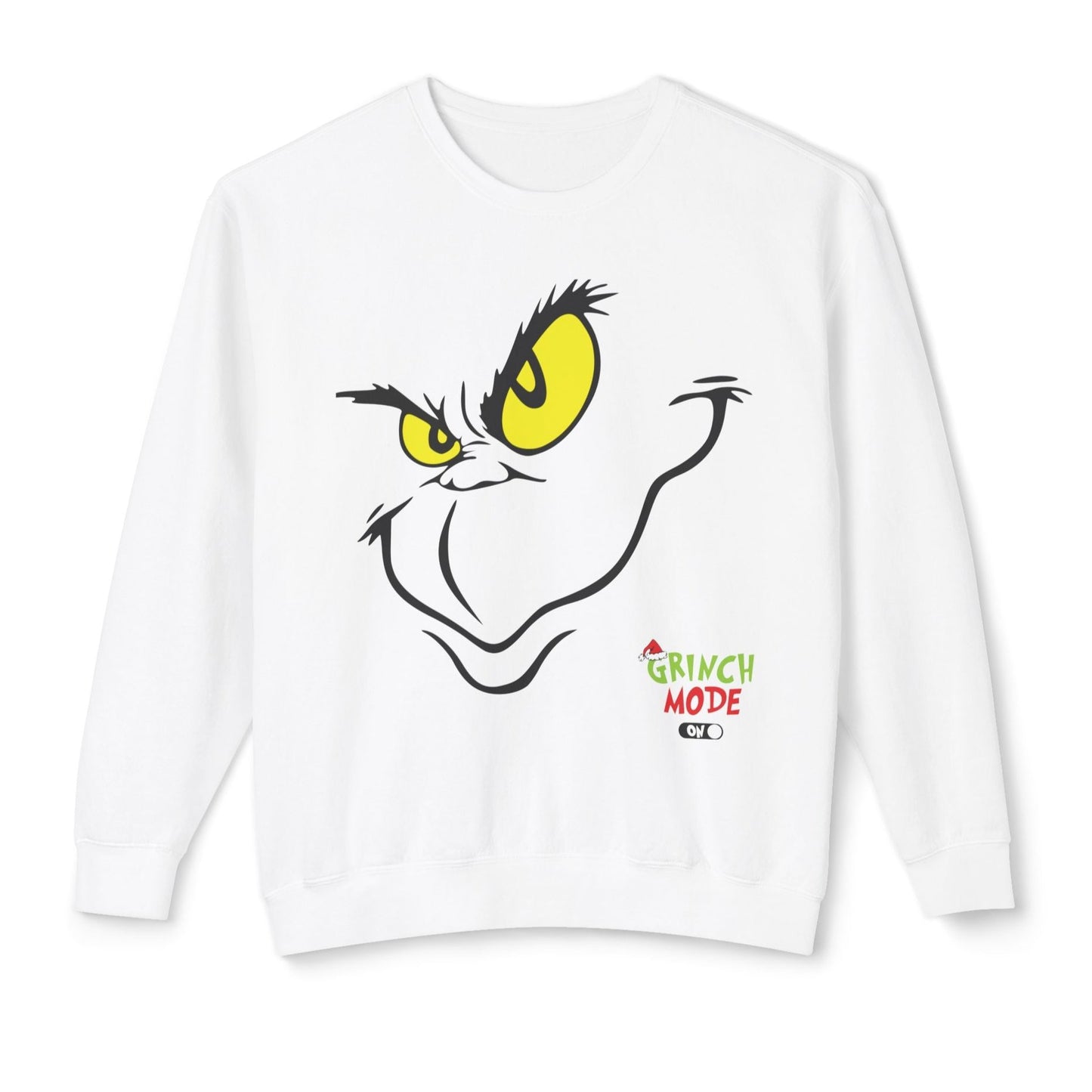 Grinchie Mode Turned "ON" along with Smirky Smile, Cute & Colorful, Unisex, Gildan Cotton/Polyester Sweatshirt