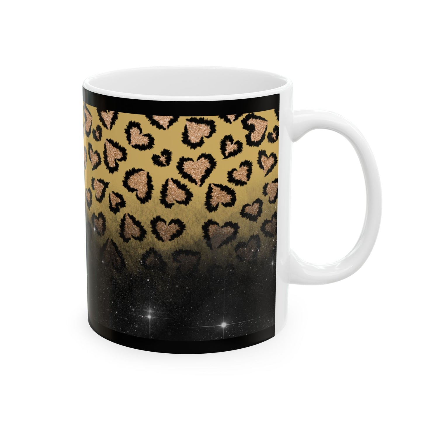 Personalized Photo Coffee Mug - Leopard Print Coffee Mug, 11oz & 15oz