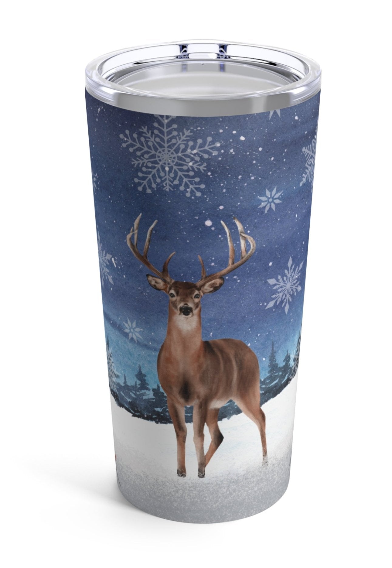 Christmas Tumbler, Reindeer Stainless Steel 20oz Tumbler