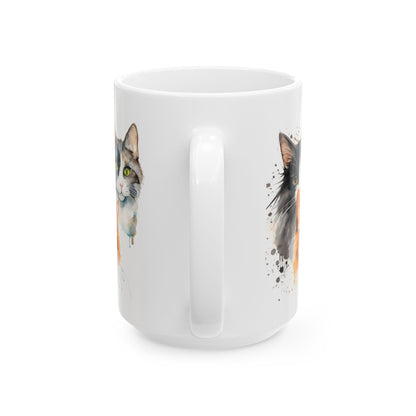 Cat Rescue Coffee Mug — "Love My Rescues" Ceramic Coffee Mug (11oz & 15oz)