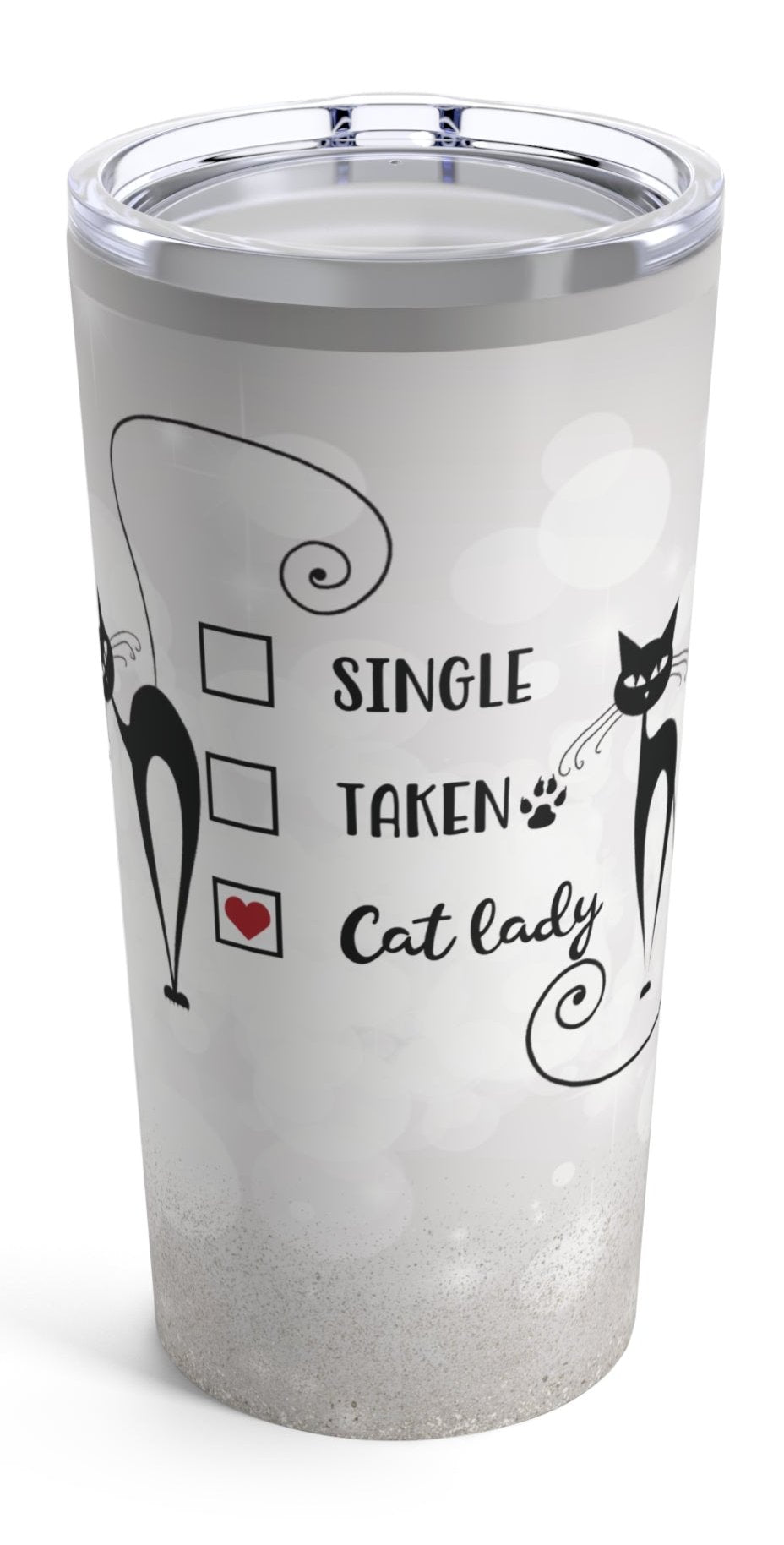 Cat Tumbler, Cat Lady Stainless Steel 20oz Tumbler