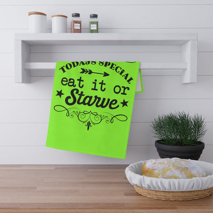 Kitchen Towel, Tea Towels, Funny Dish Towels, Eat or Starve
