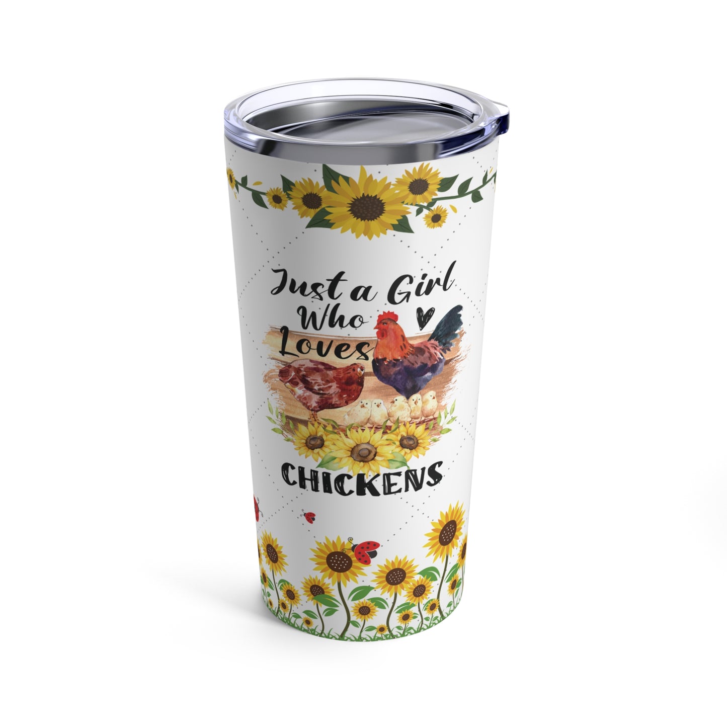 Insulated Chicken Tumbler, Just a Girl Who Loves Chickens, 20oz