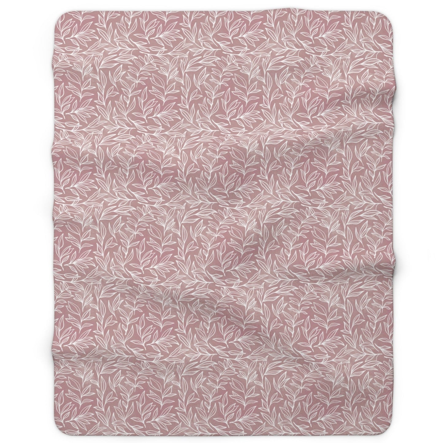 Blush Pink White Outline Floral Design