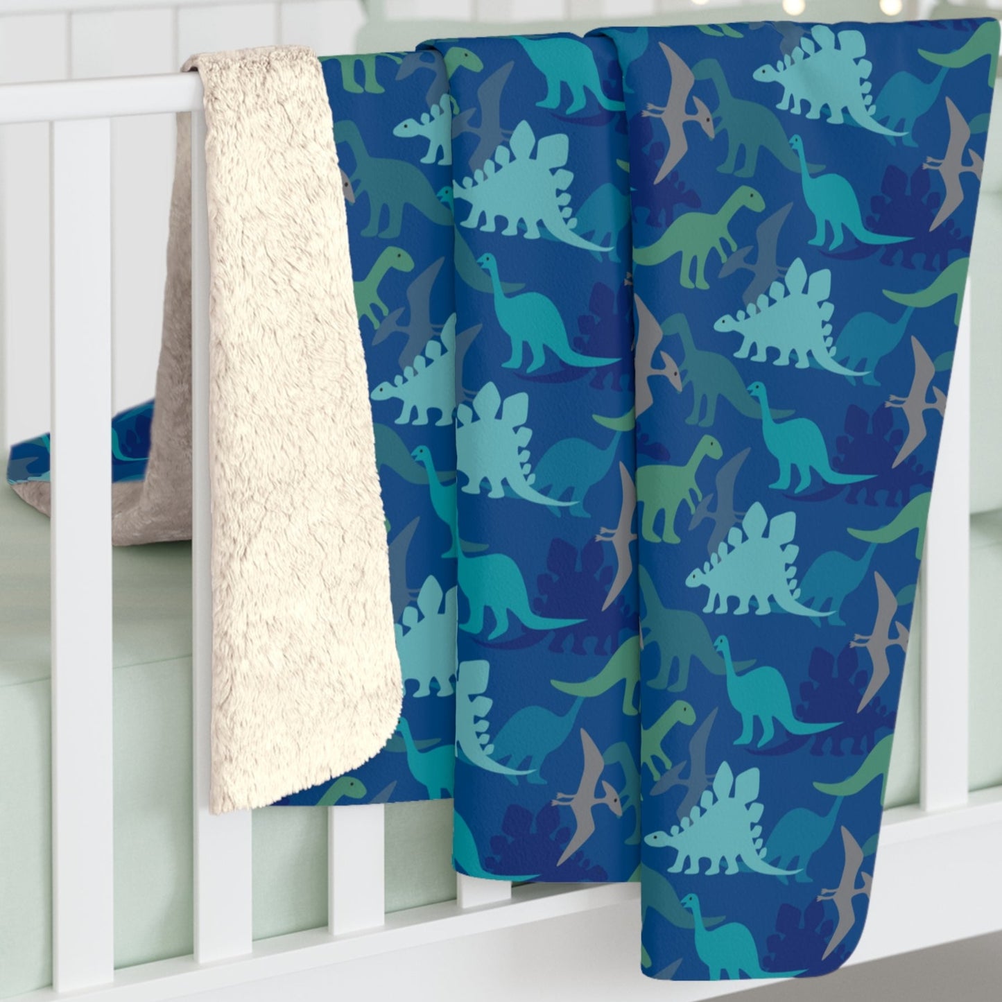 Dinosaurs, Navy Blue Backing