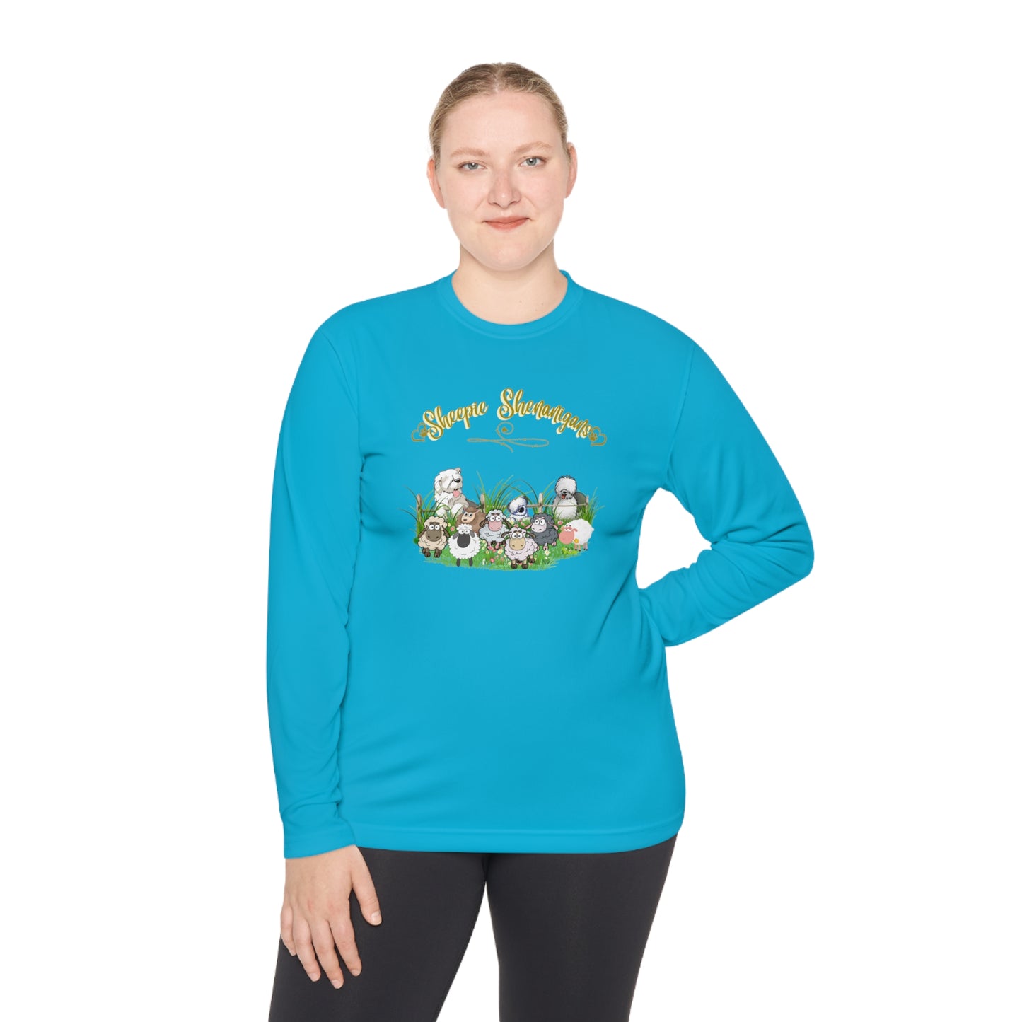 Sheepie Shenanigan Long Sleeve Top, Old English Sheepdog