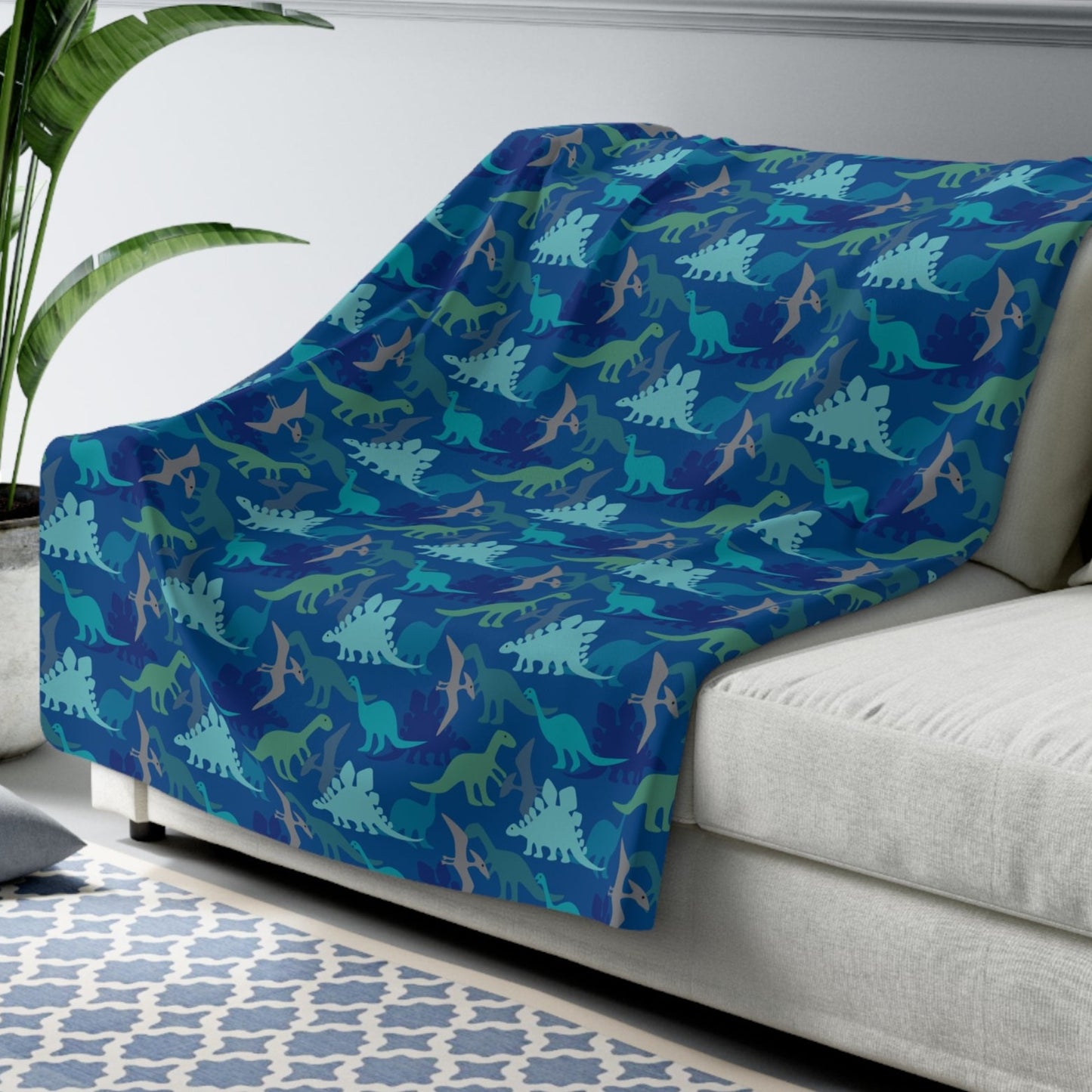 Dinosaurs, Navy Blue Backing