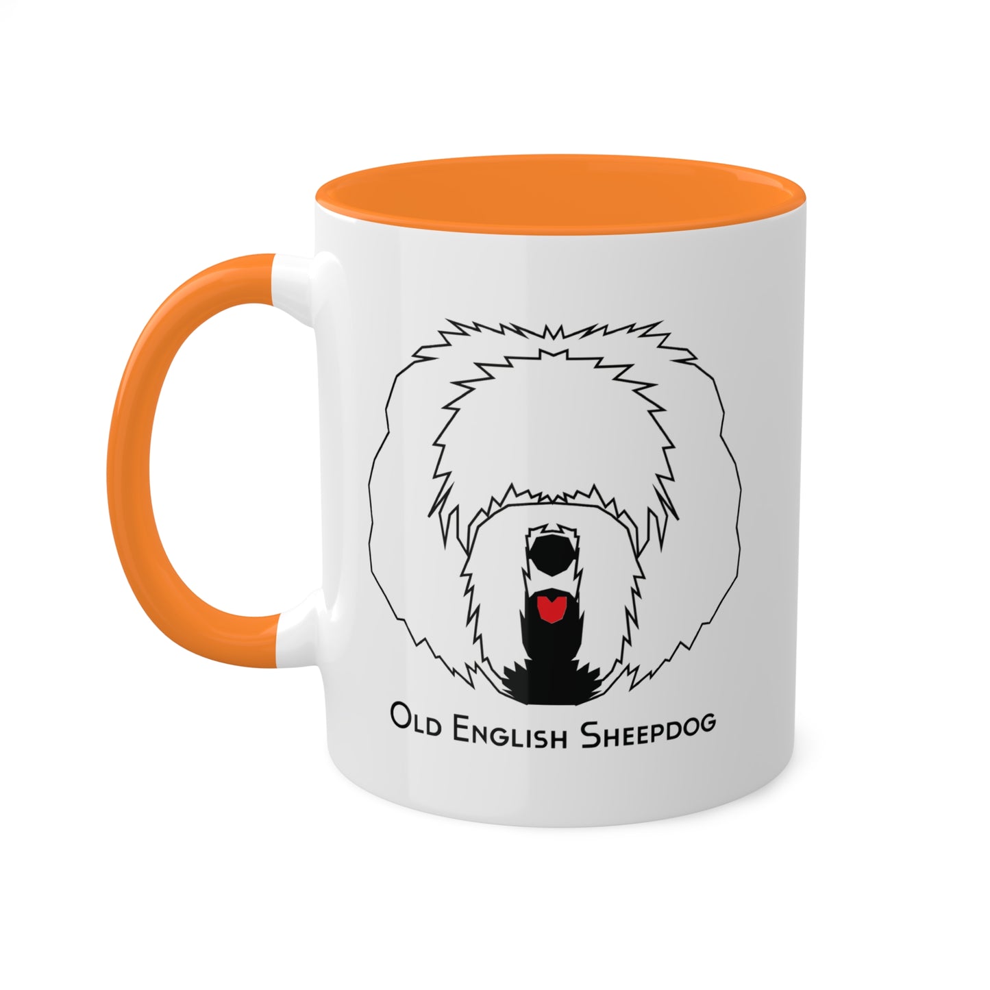 Red Tongue Old English Sheepdog Coffee Mug