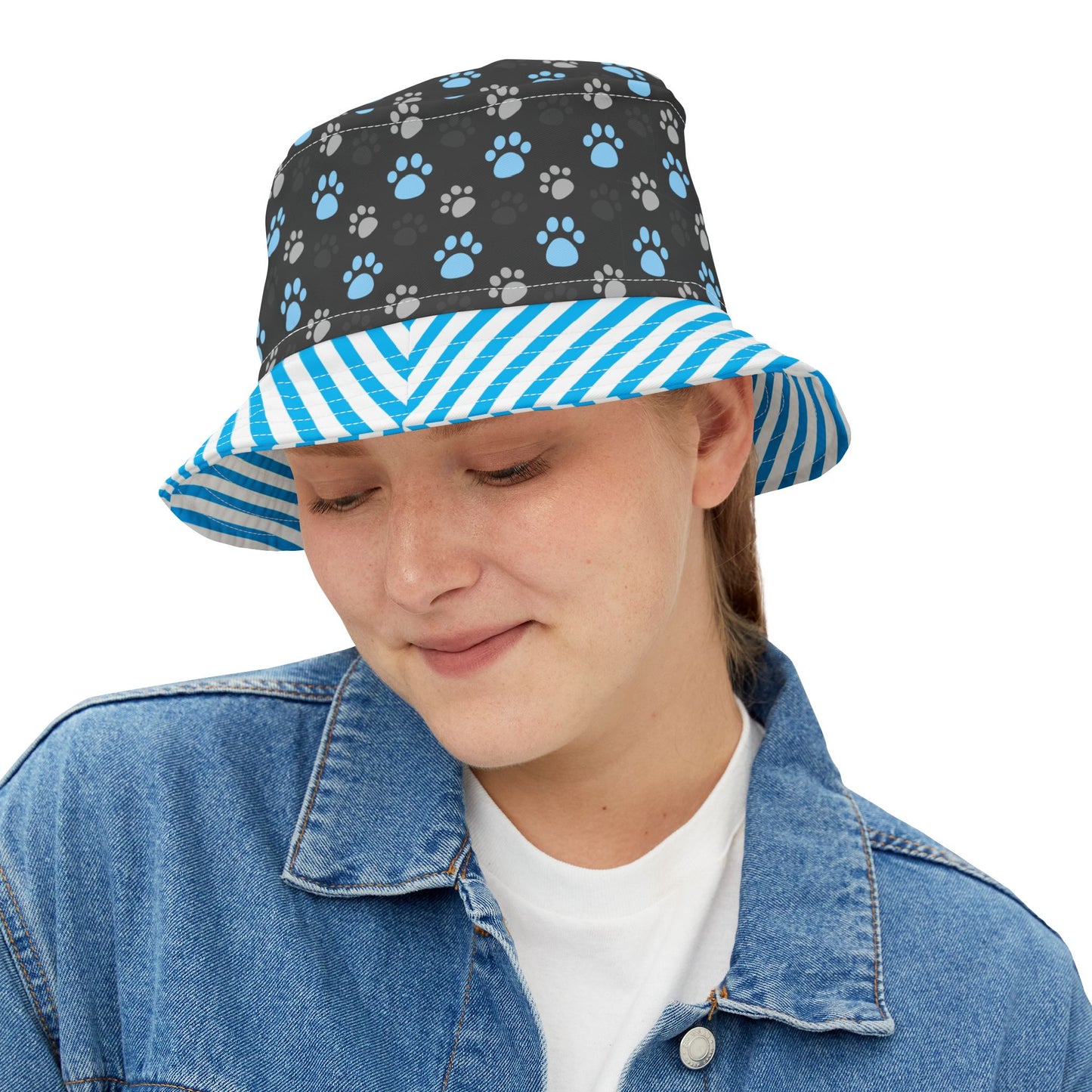 Bucket Hat - Colorful Paw Prints