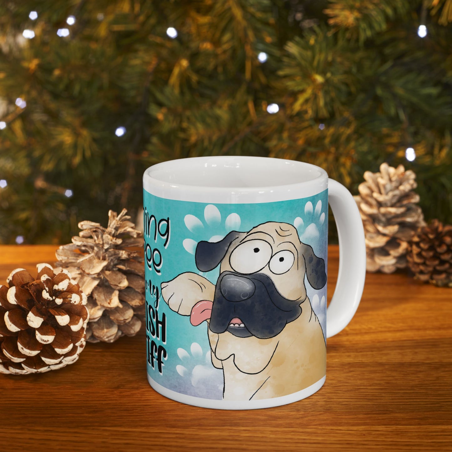 English Mastiff Morning Coffee, Ceramic Mug, 11oz, 15oz