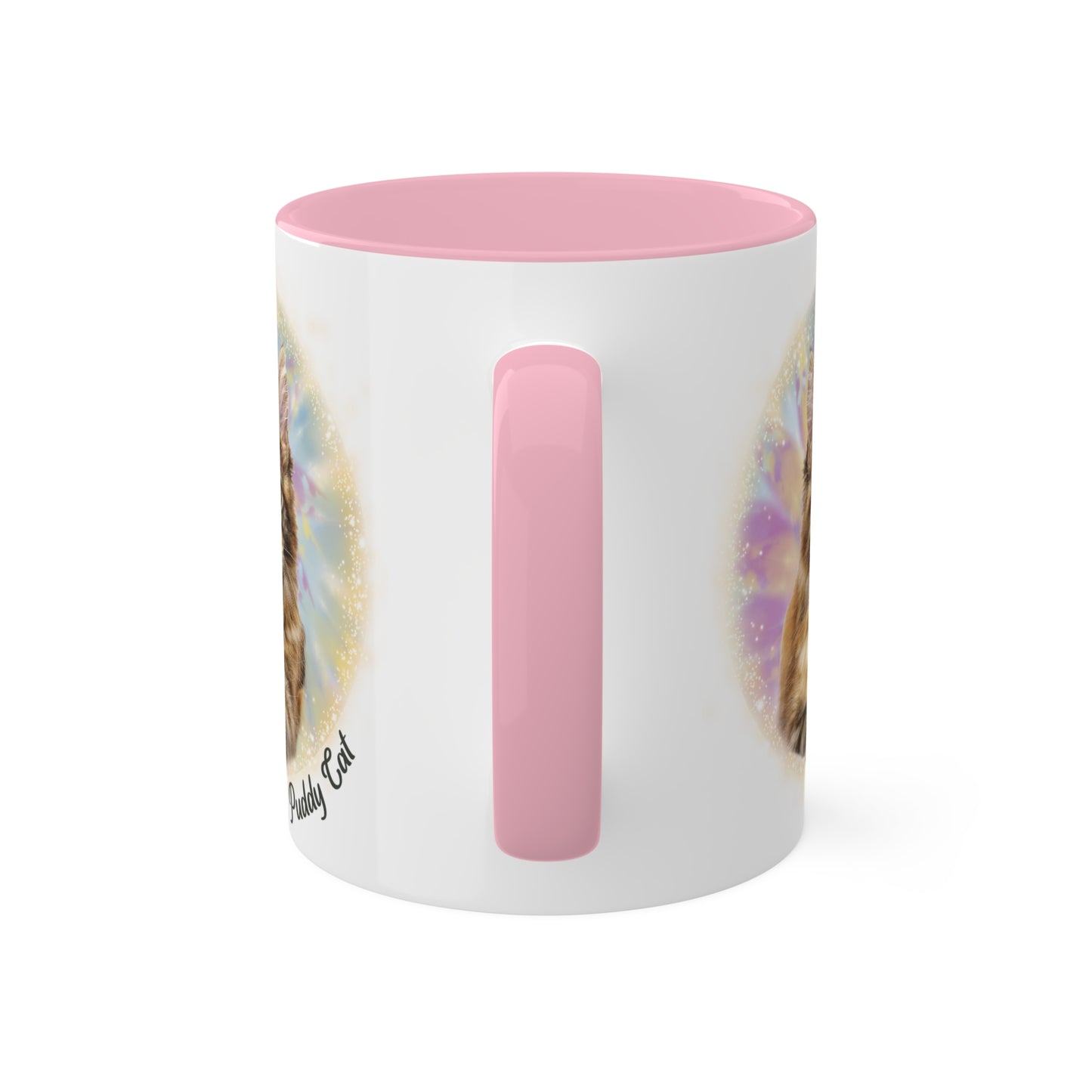 Pastel Tie Dye Pet Photo and Name Mug