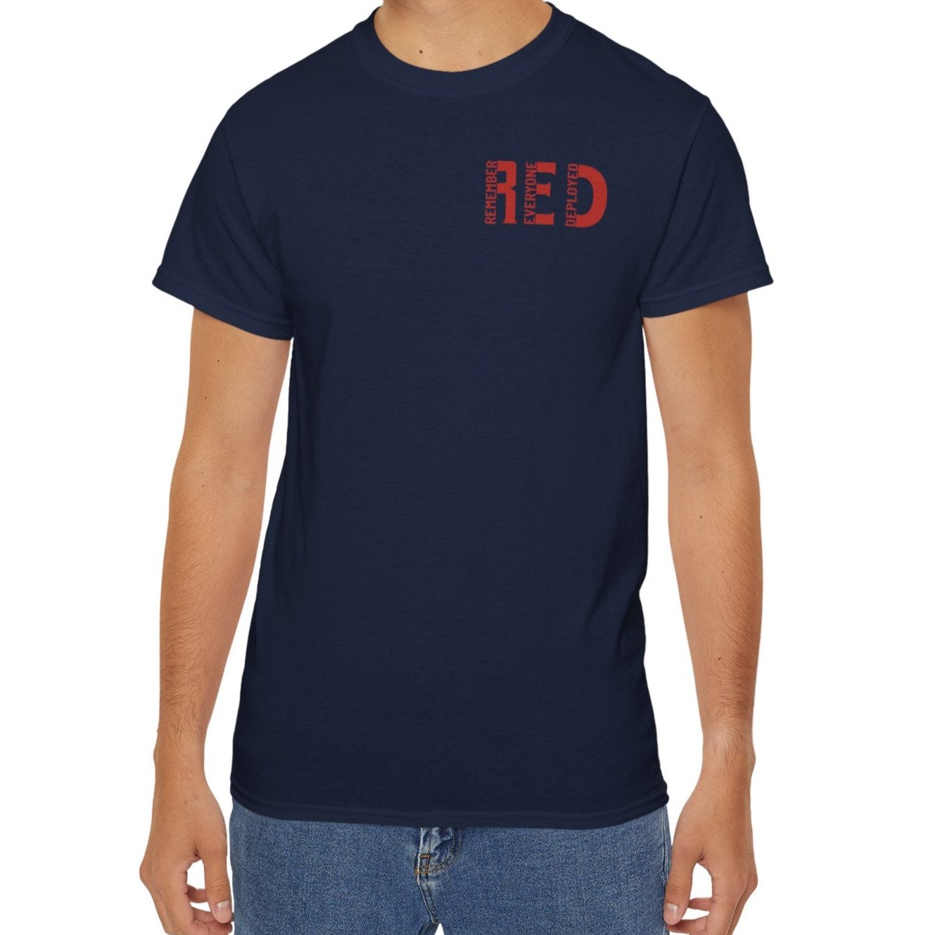 RED, Remember Everyone Deployed, Cotton/Polyester T-Shirt