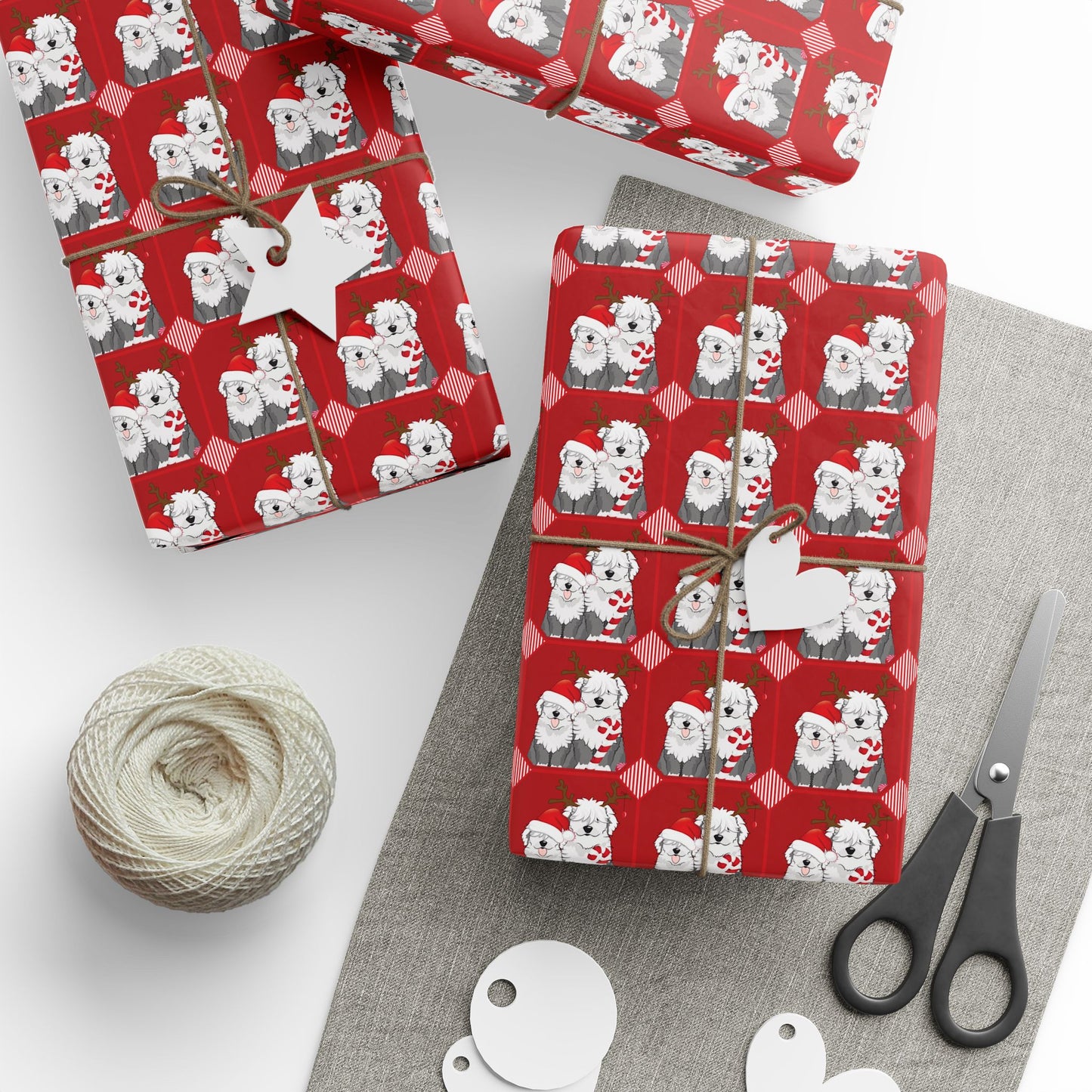 Christmas Wrapping Paper, Sheepies and Candy Canes