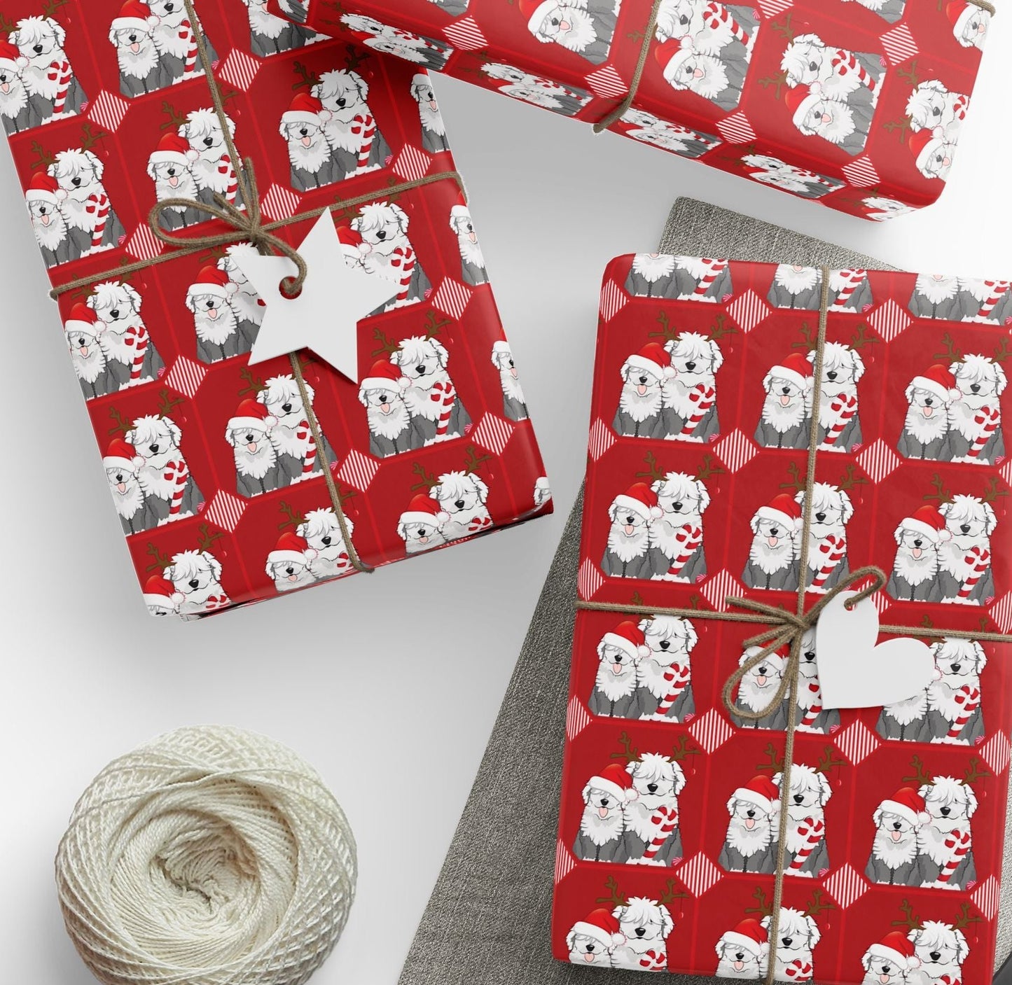 Christmas Wrapping Paper, Sheepies and Candy Canes